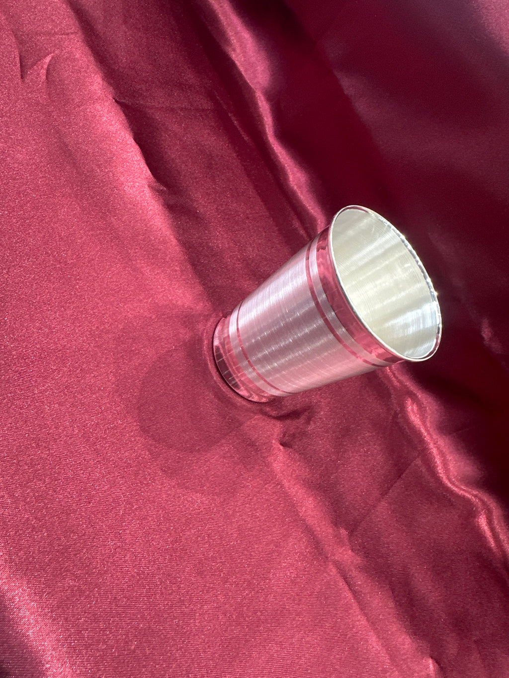 Medium weight plain silver glass