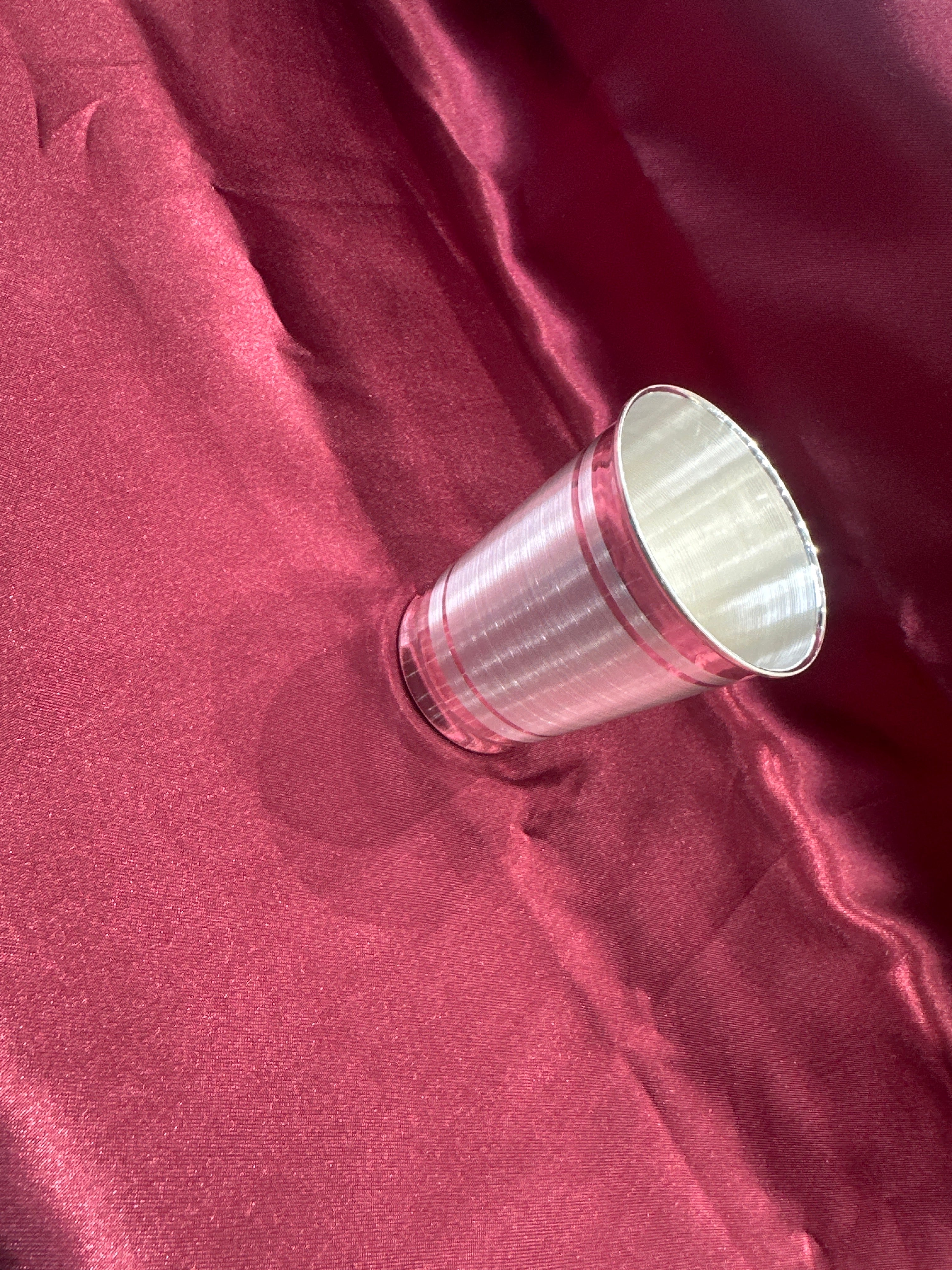 Medium weight plain silver glass