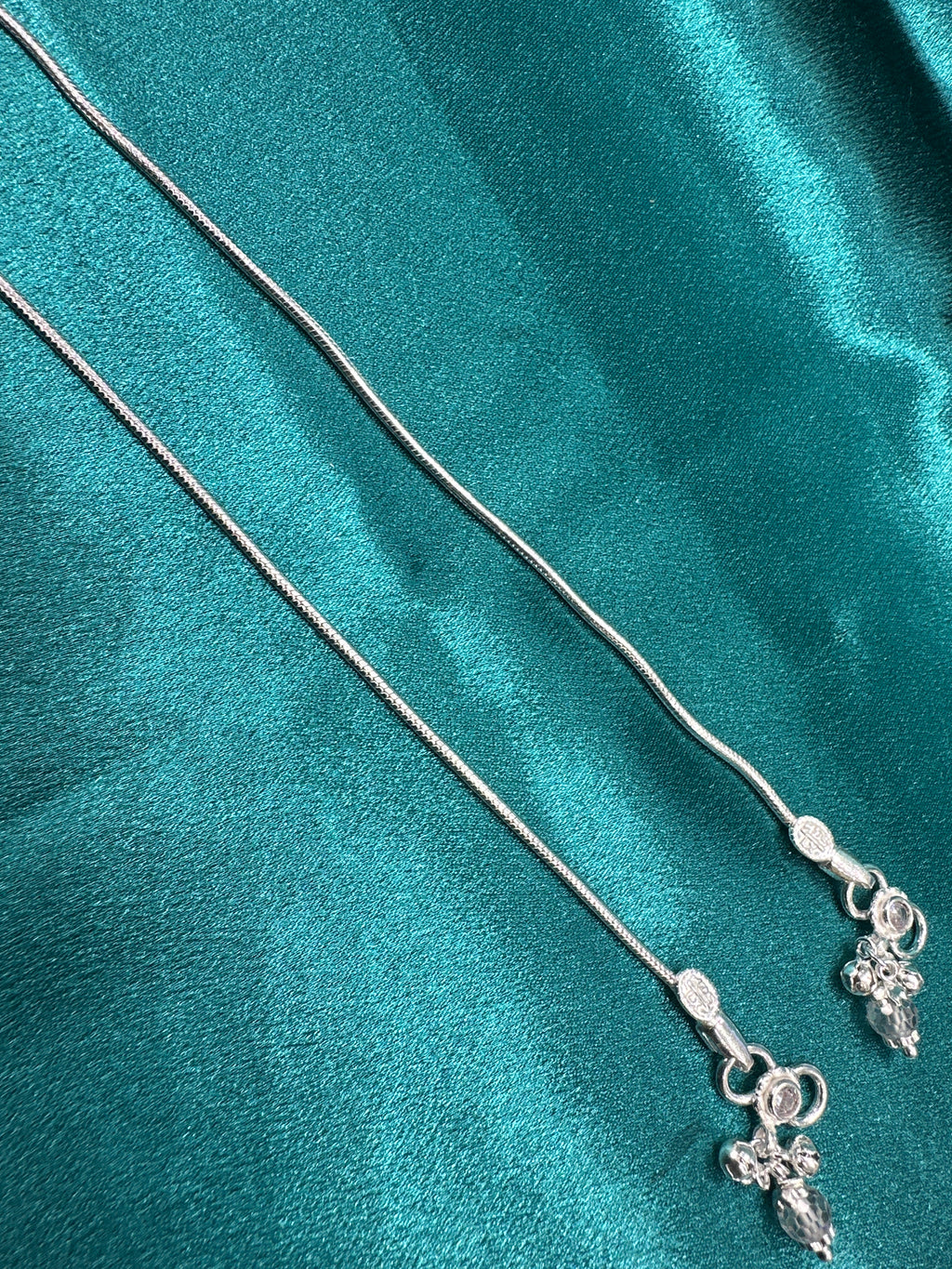 Fancy Silver baby anklet(Size: 12-13 year old)