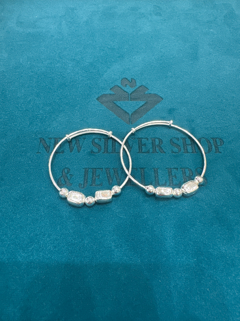 Fancy Silver baby bangles
