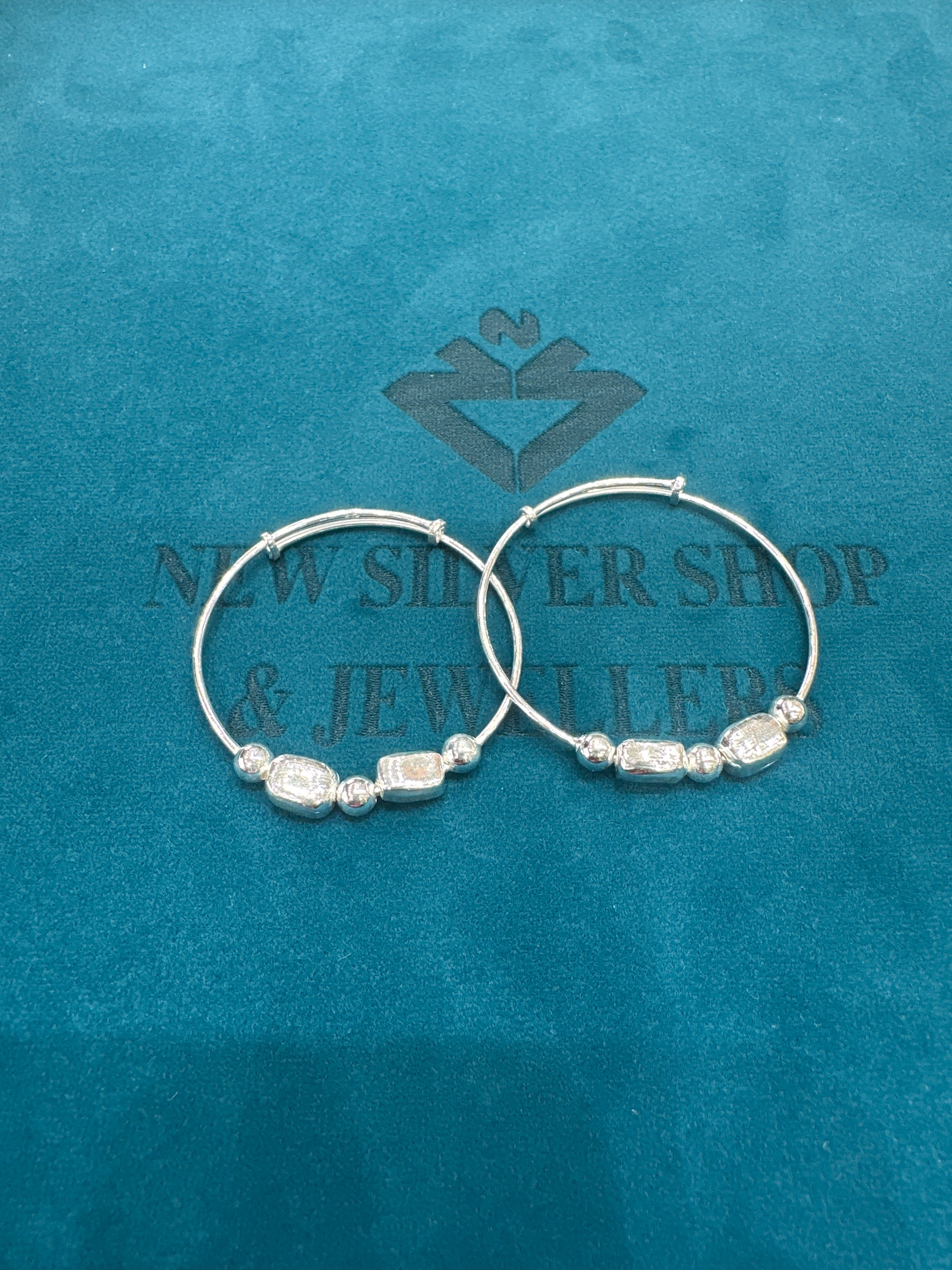 Fancy Silver baby bangles