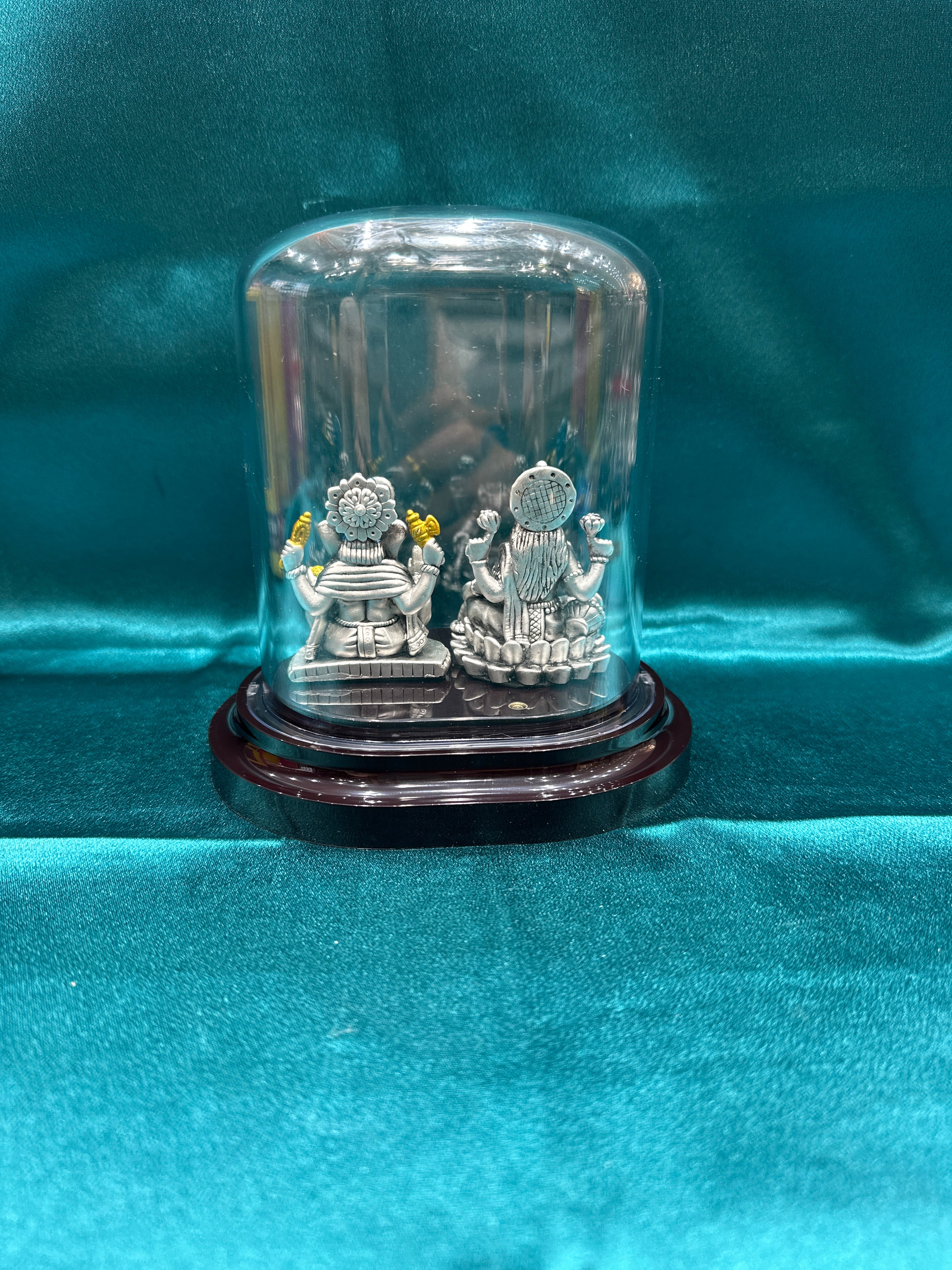 Pure Silver  Lakshmi Ganesh Ji Idol (Murti)