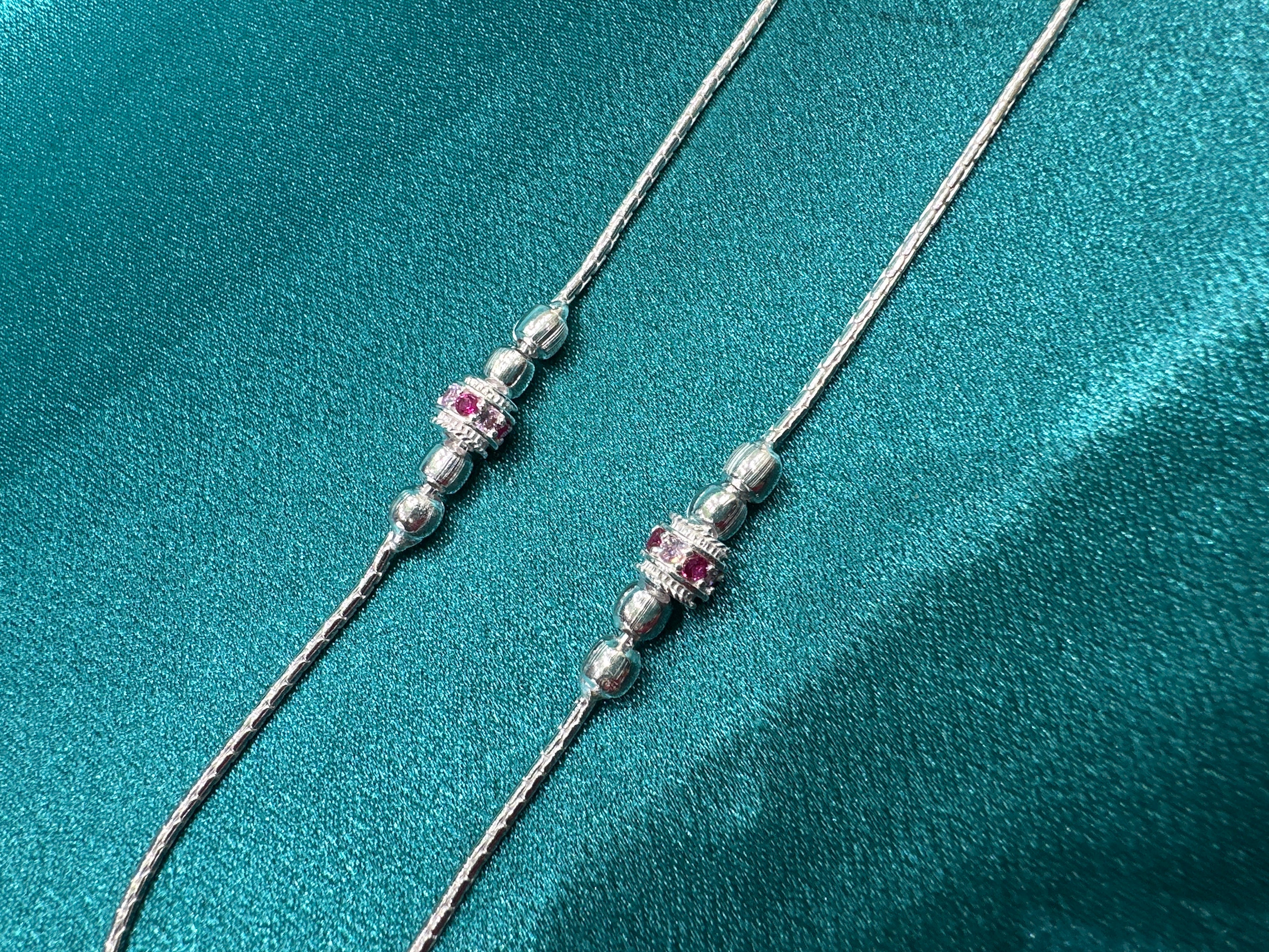 Fancy Silver baby anklet(Size: 2-3 year old)