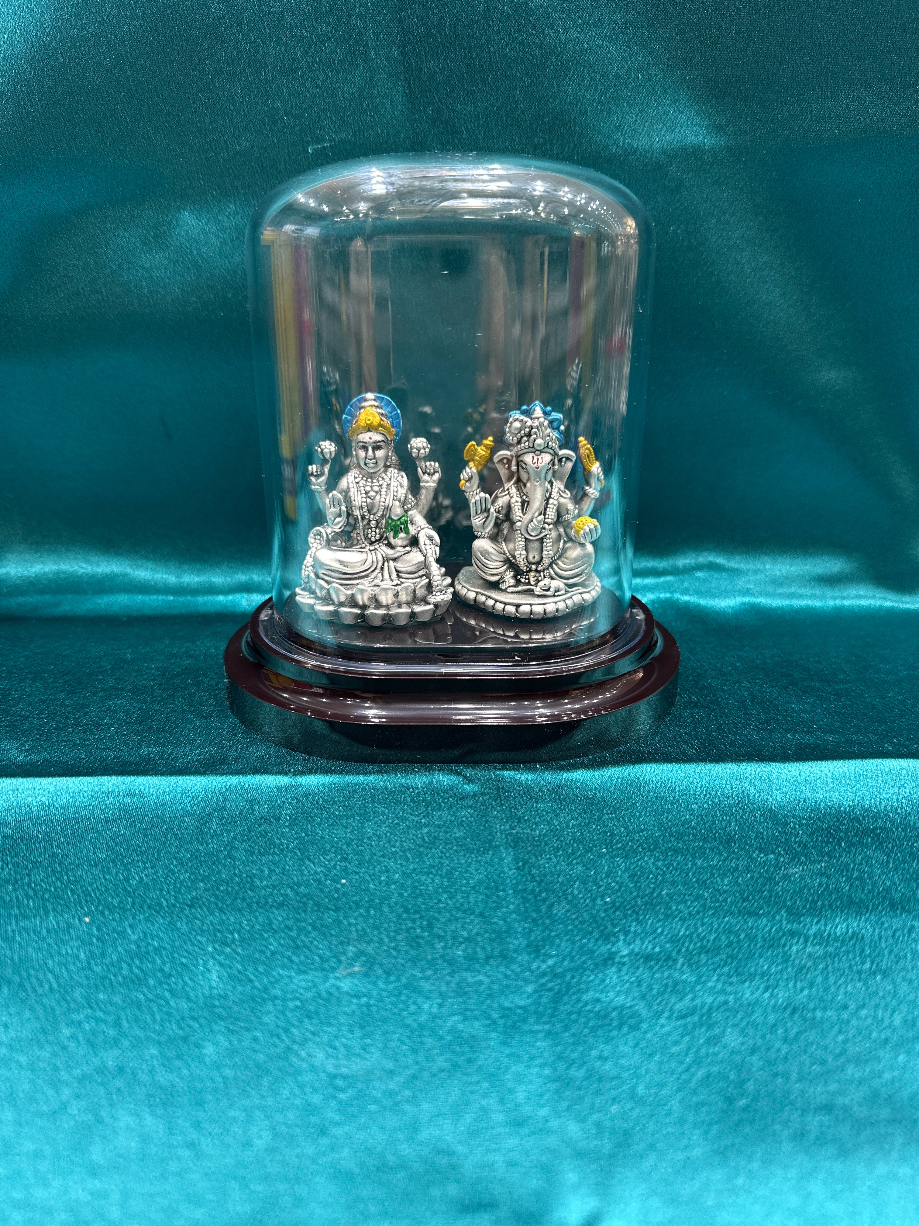 Pure Silver  Lakshmi Ganesh Ji Idol (Murti)
