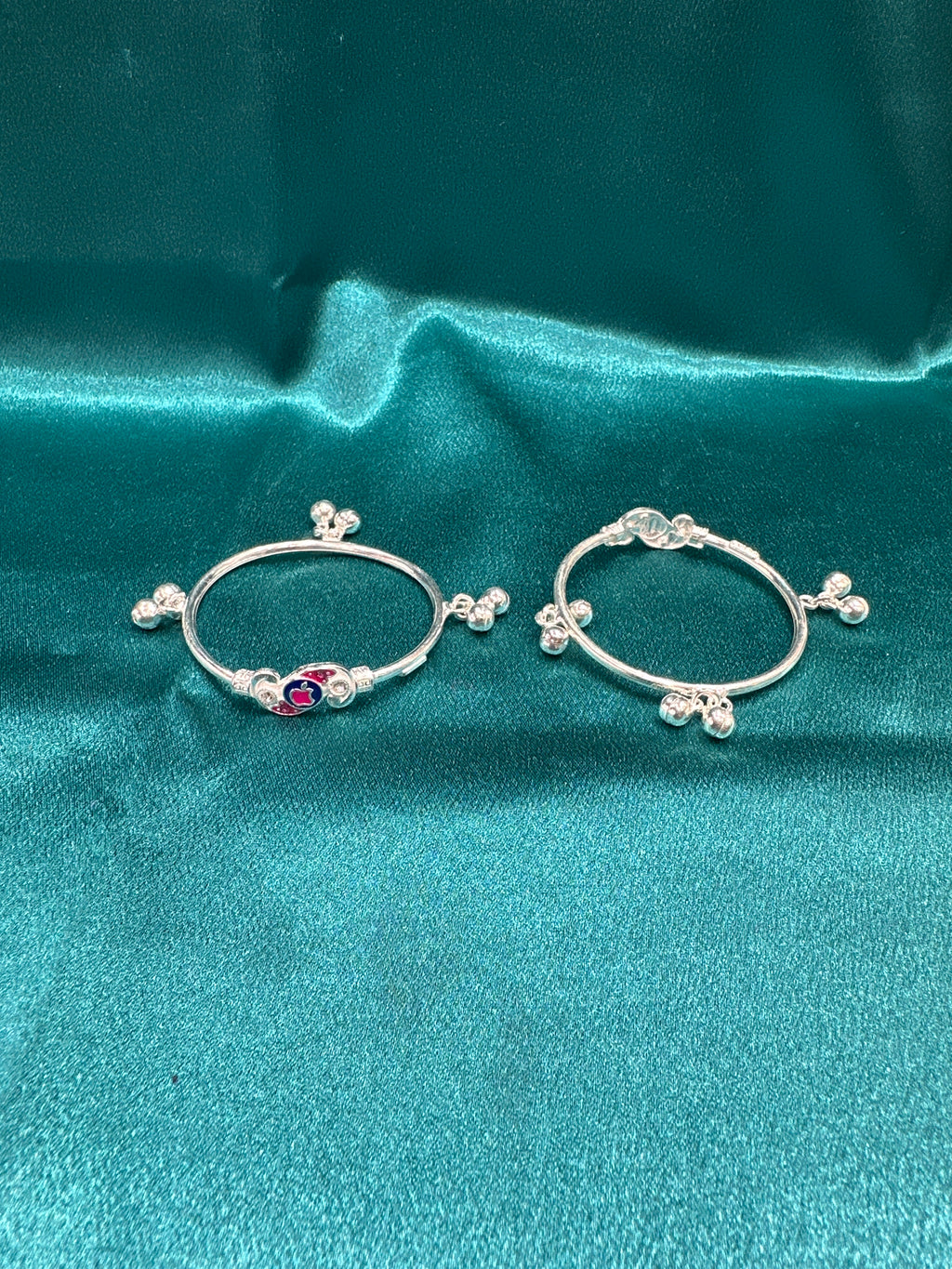 Fancy Silver baby bangles