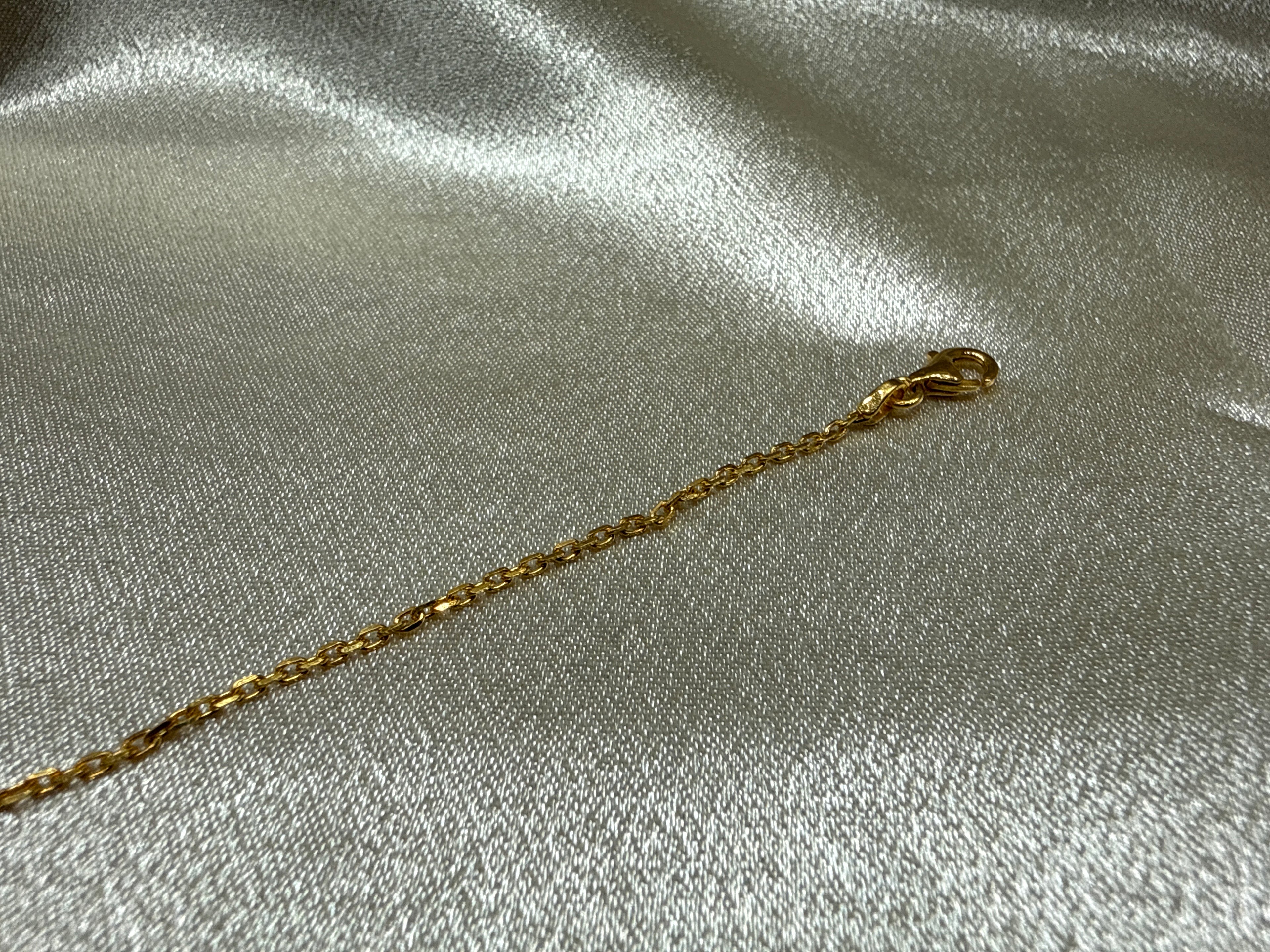 22k Gold Bracelet Single Black Clover With Stones