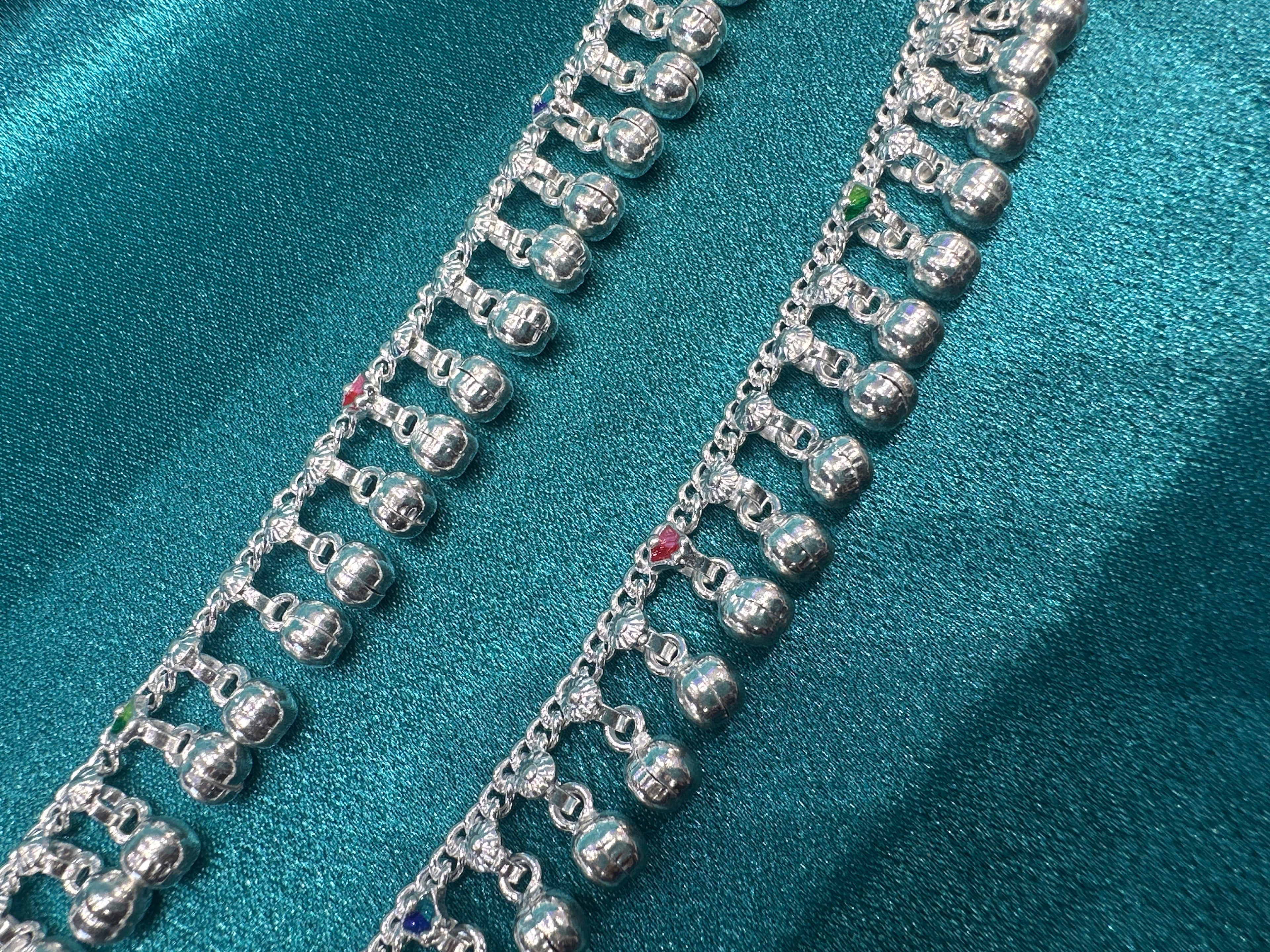 Fancy Silver baby anklet(Size: newborn - 1 year old)