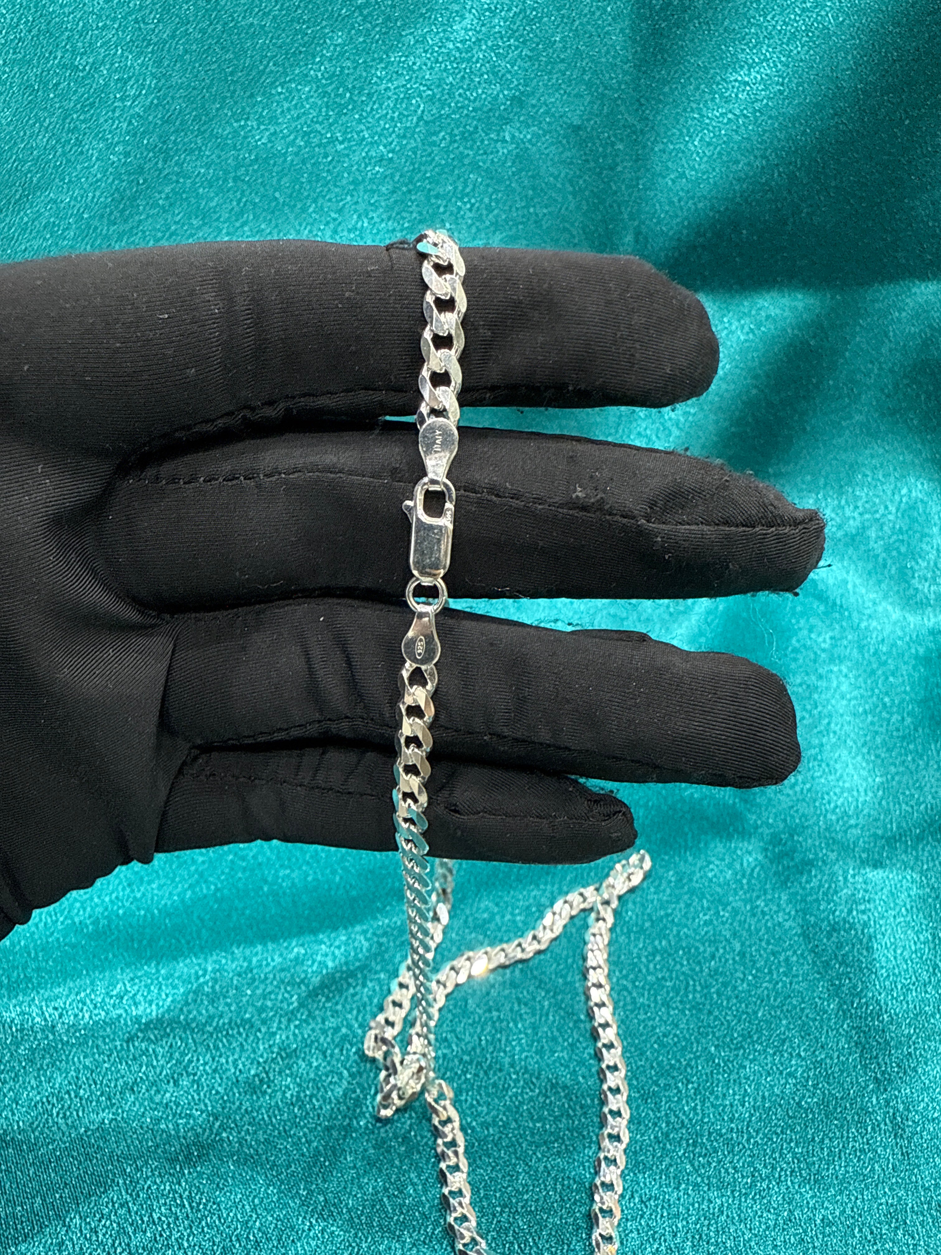 5 mm Cuban link silver chain
