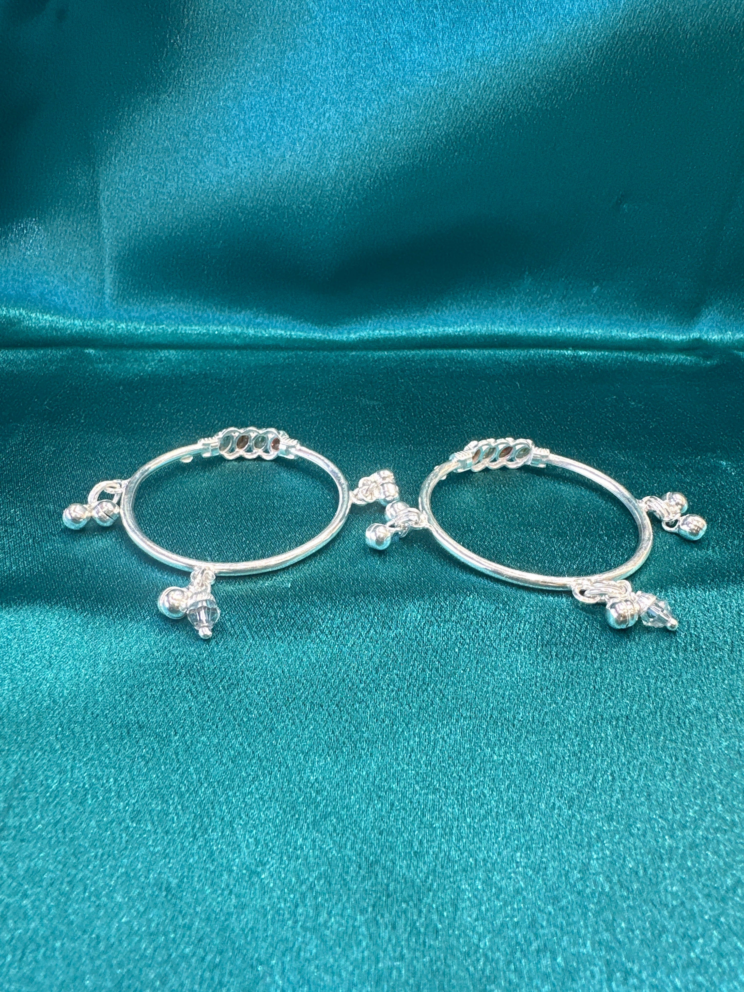 Fancy Silver baby bangles