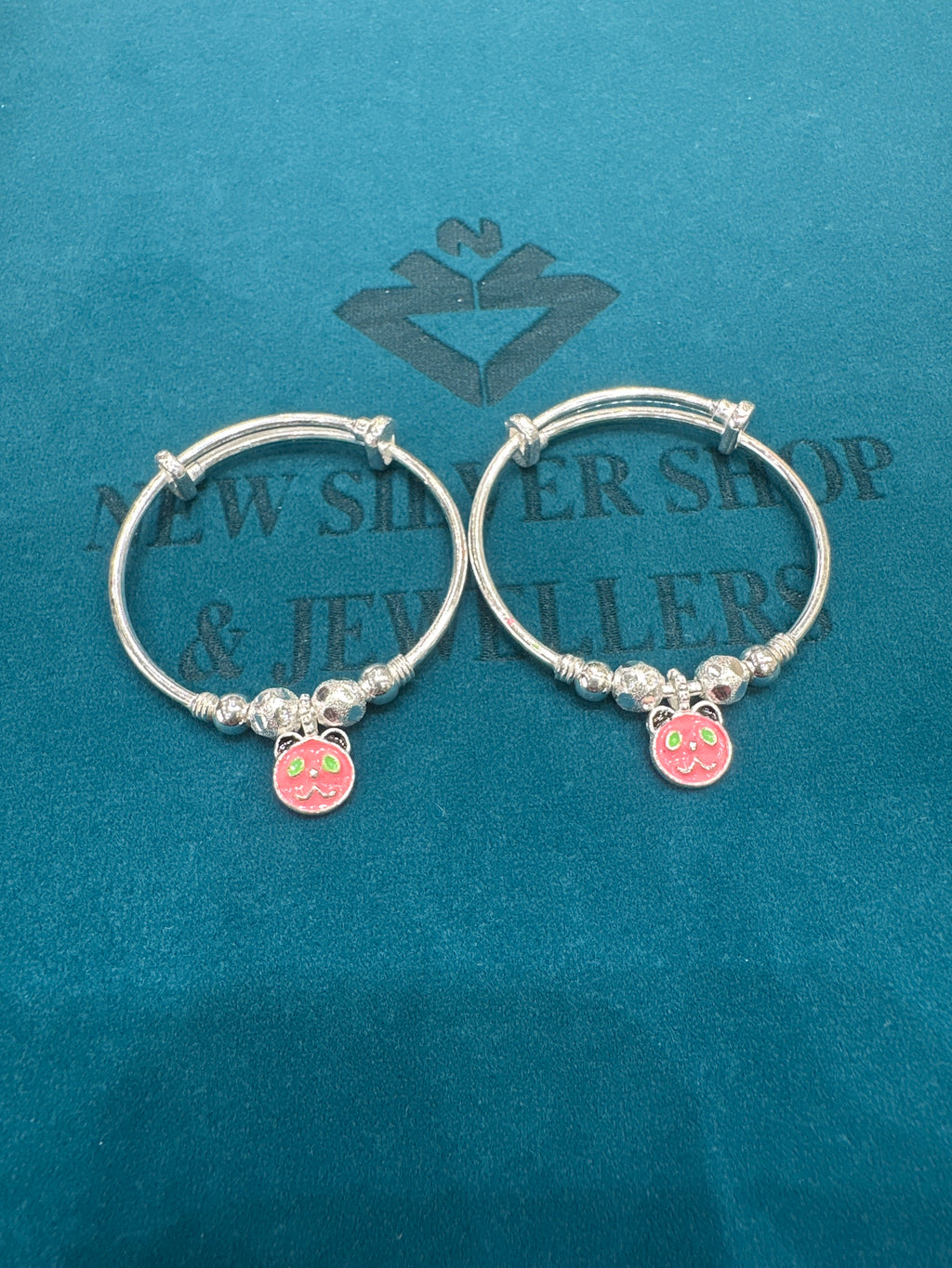 Fancy Silver baby bangles