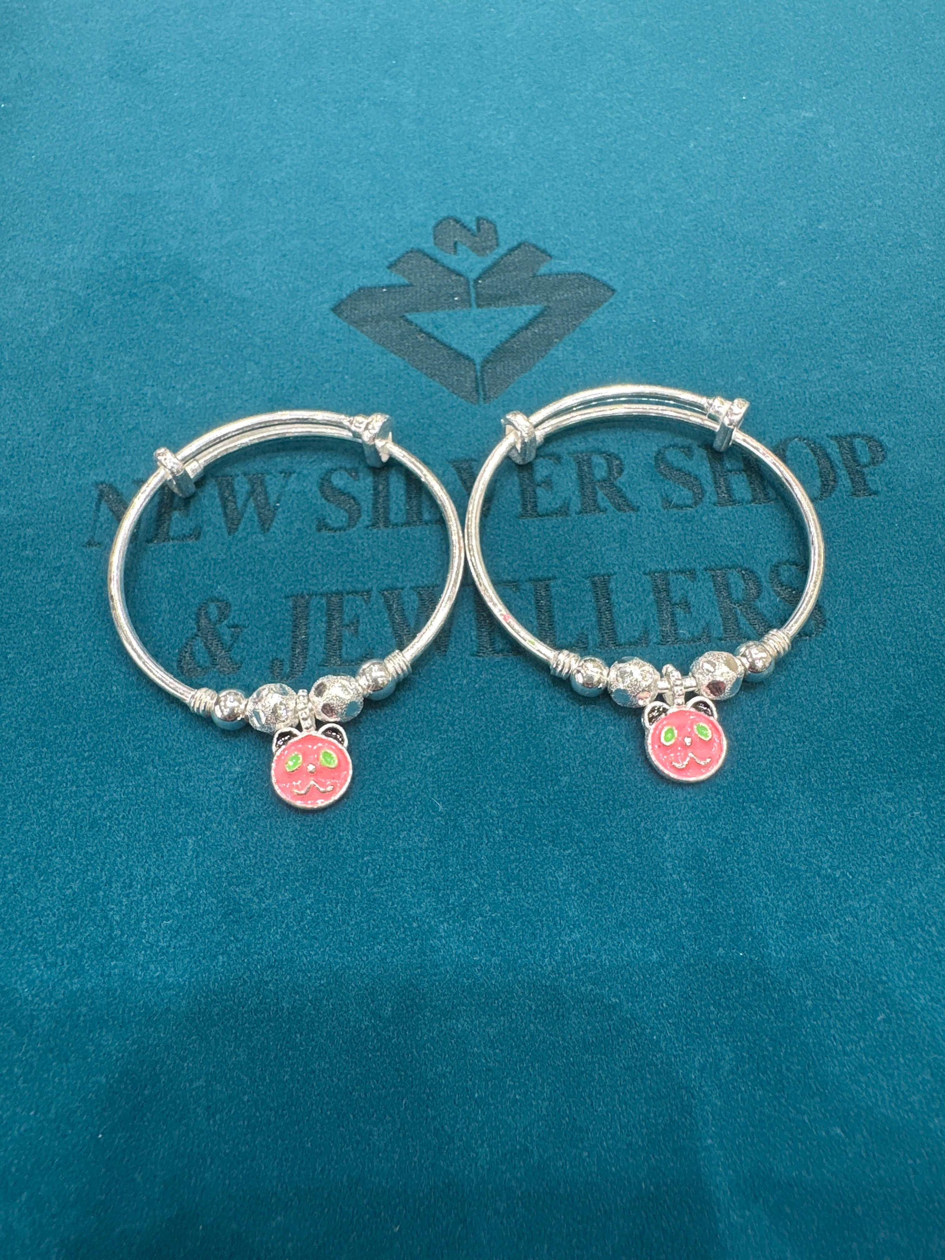 Fancy Silver baby bangles