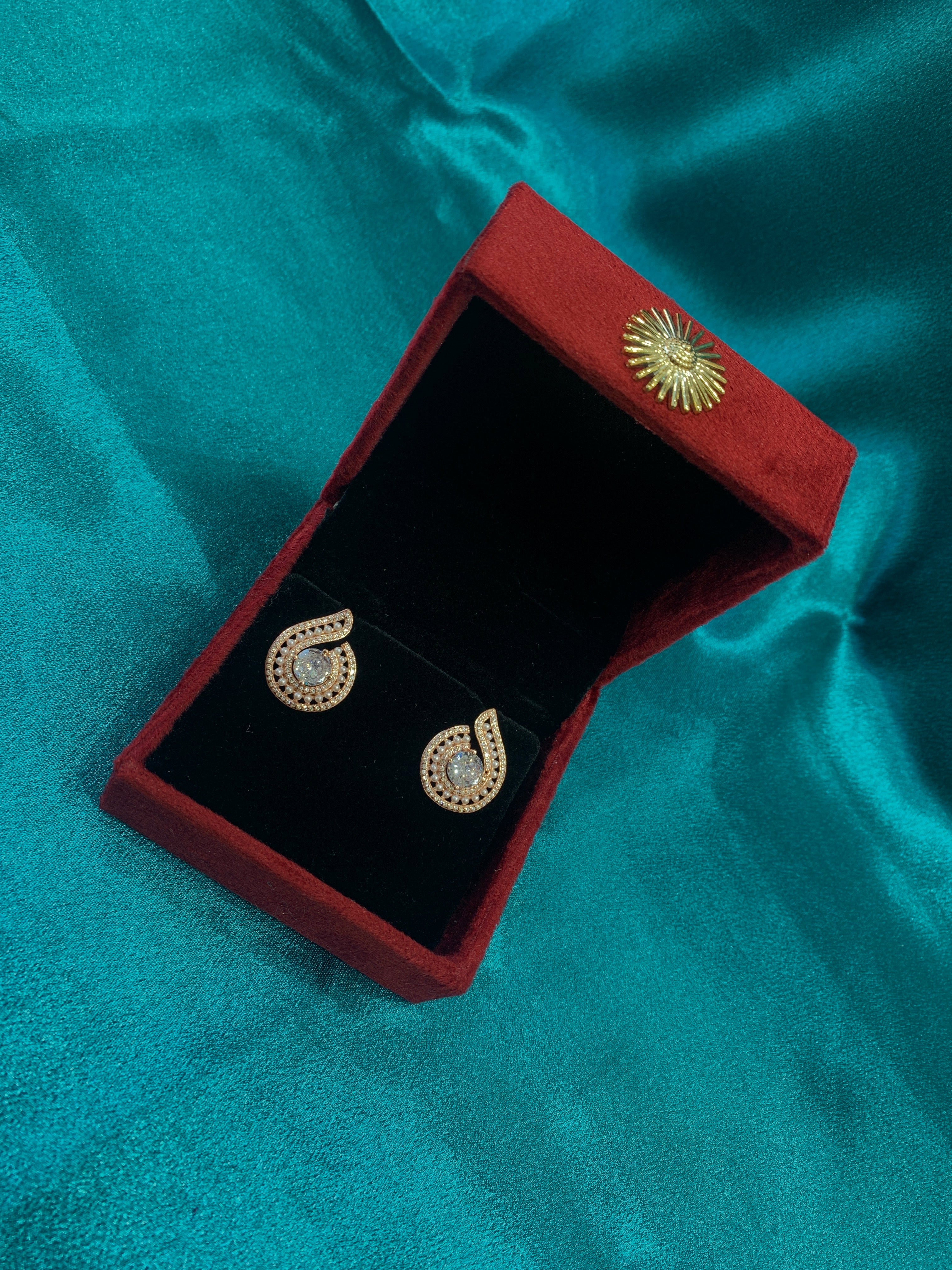 Women’s Fancy rose gold plated Silver Earrings