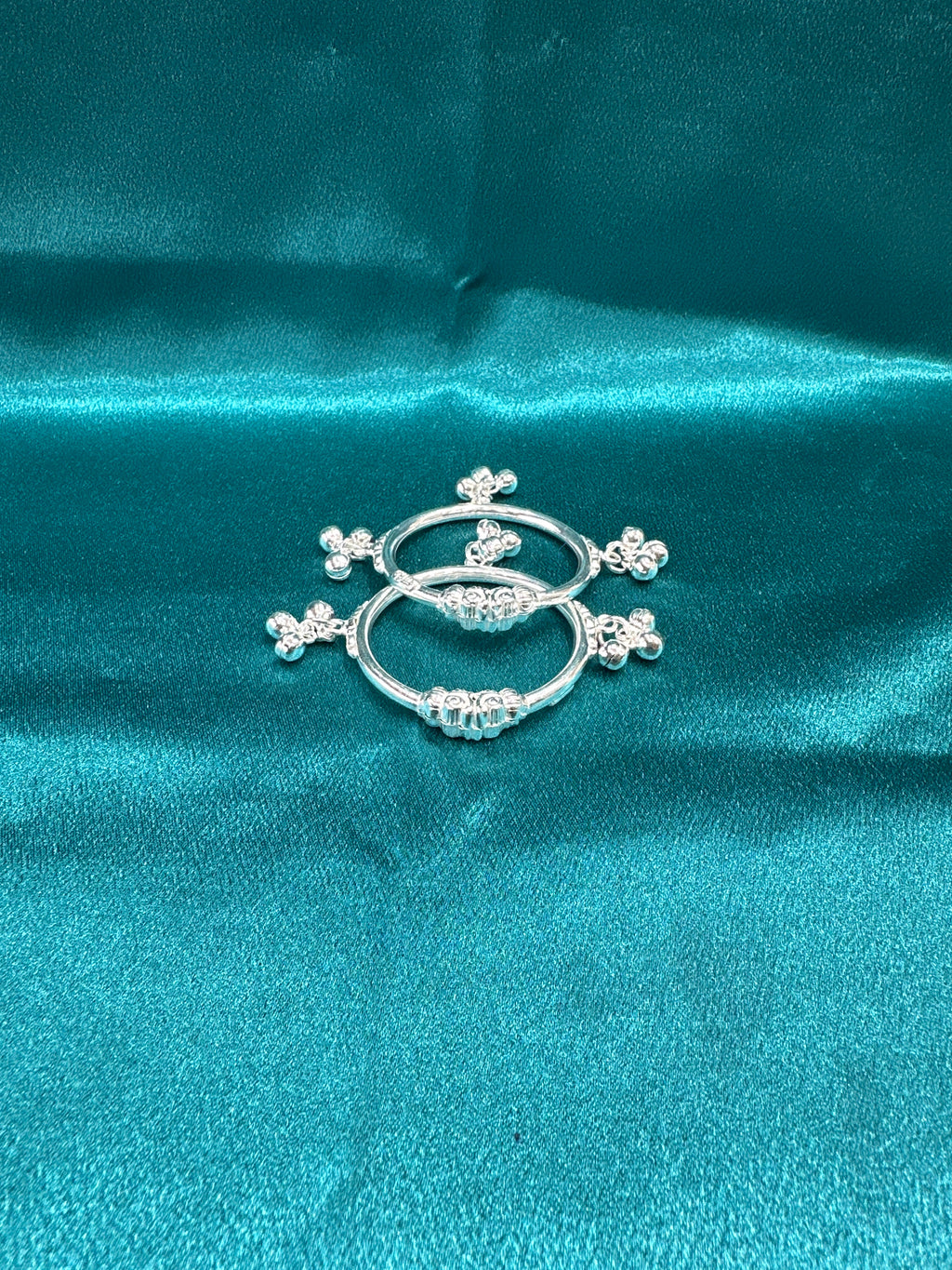 Fancy Silver baby bangles