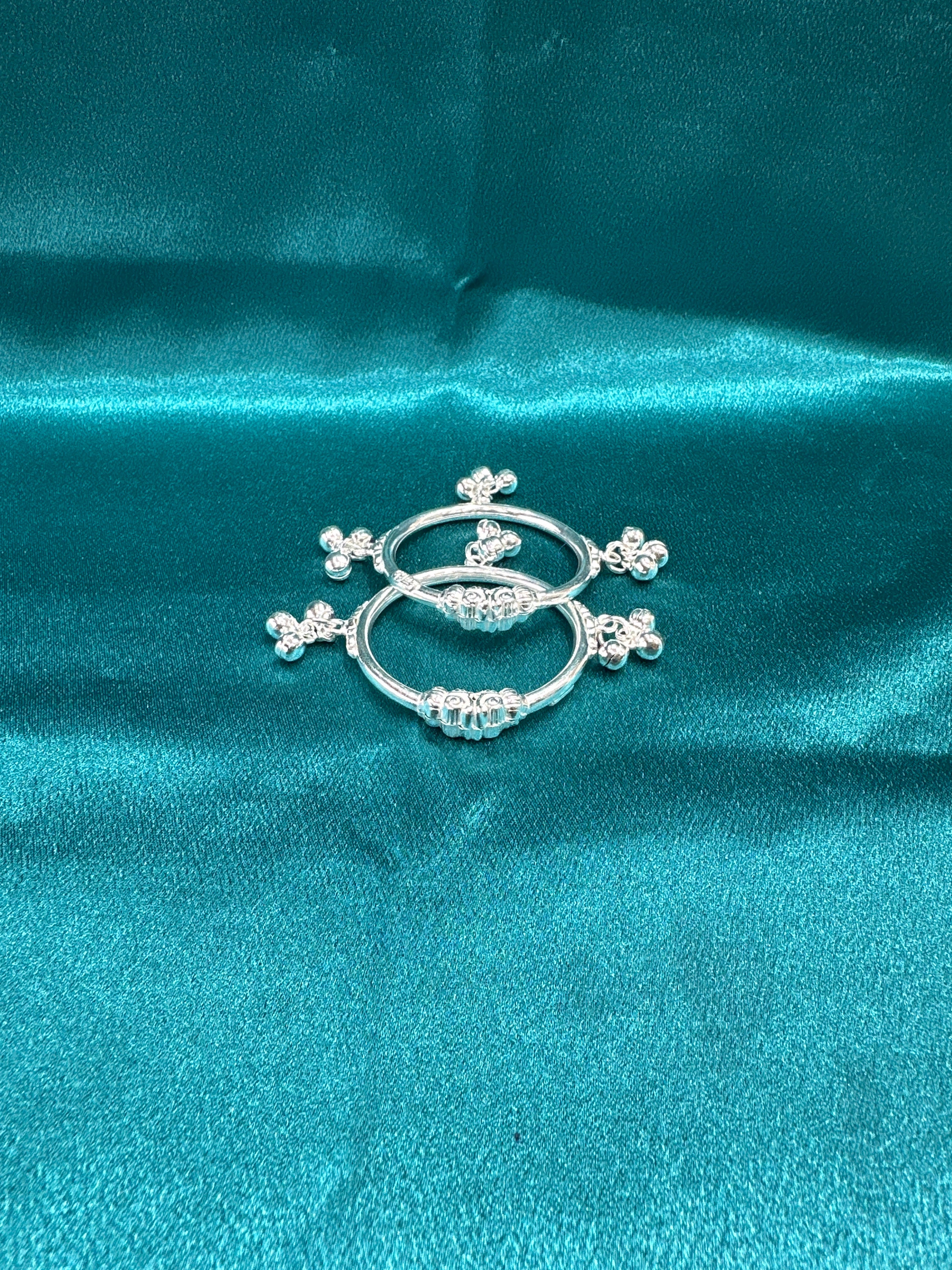 Fancy Silver baby bangles