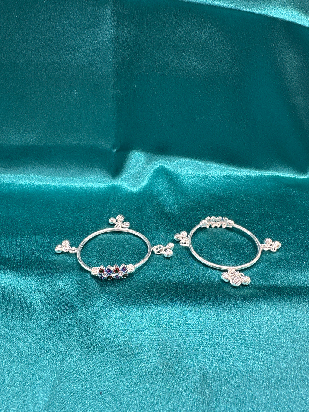 Fancy Silver baby bangles