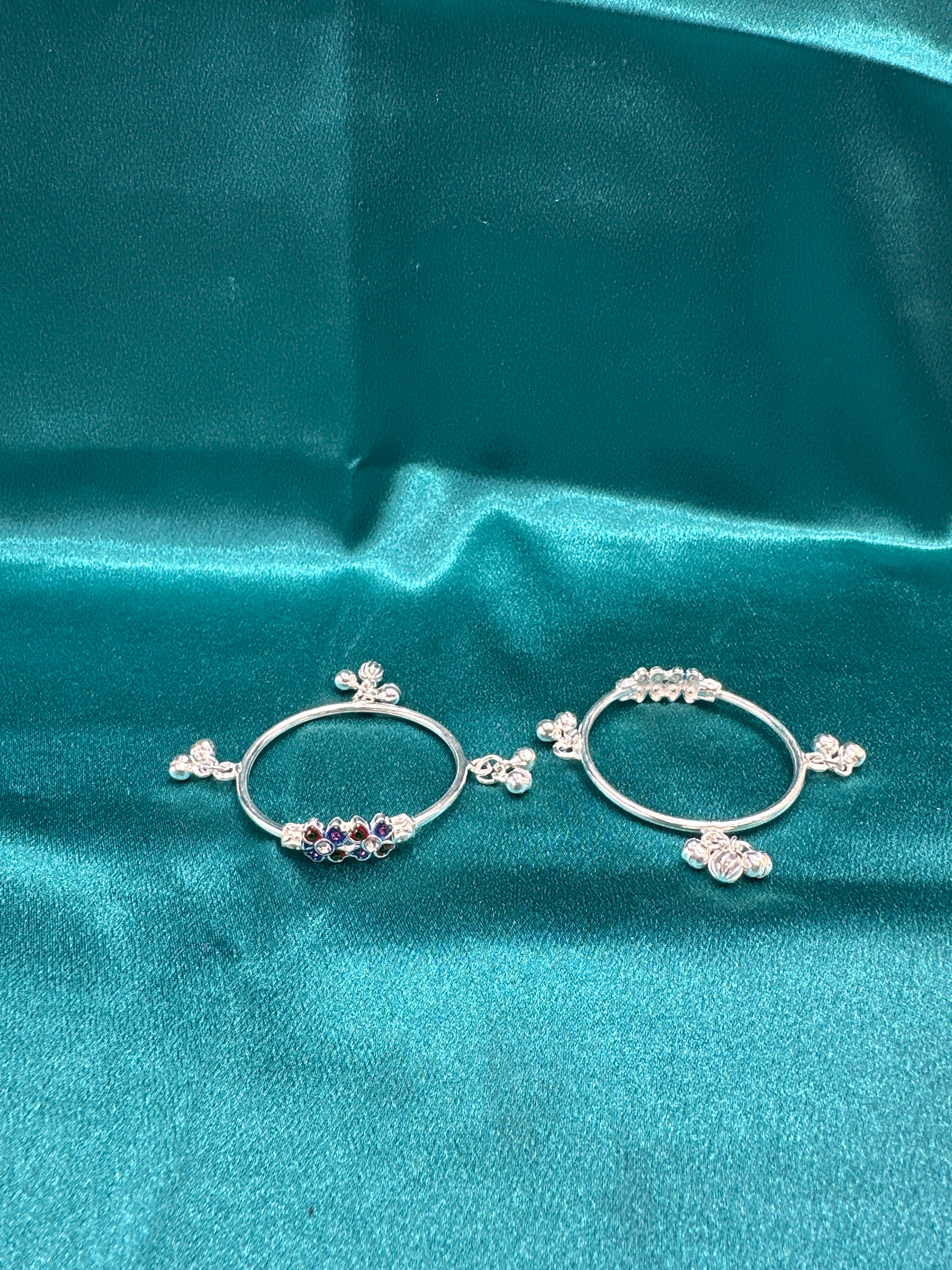 Fancy Silver baby bangles