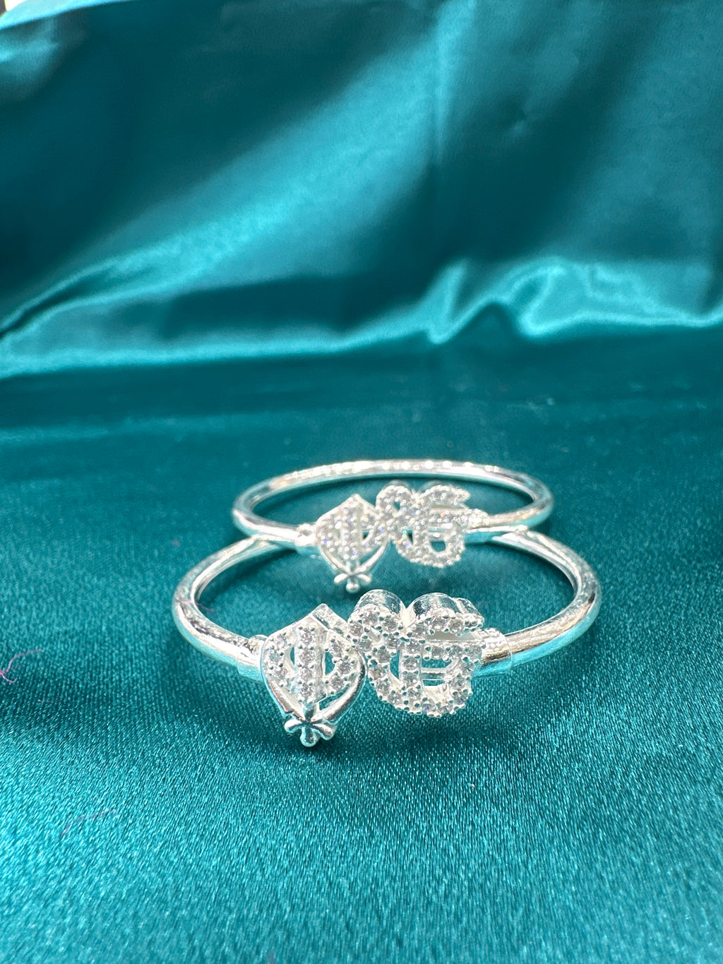 Fancy Silver baby bangles