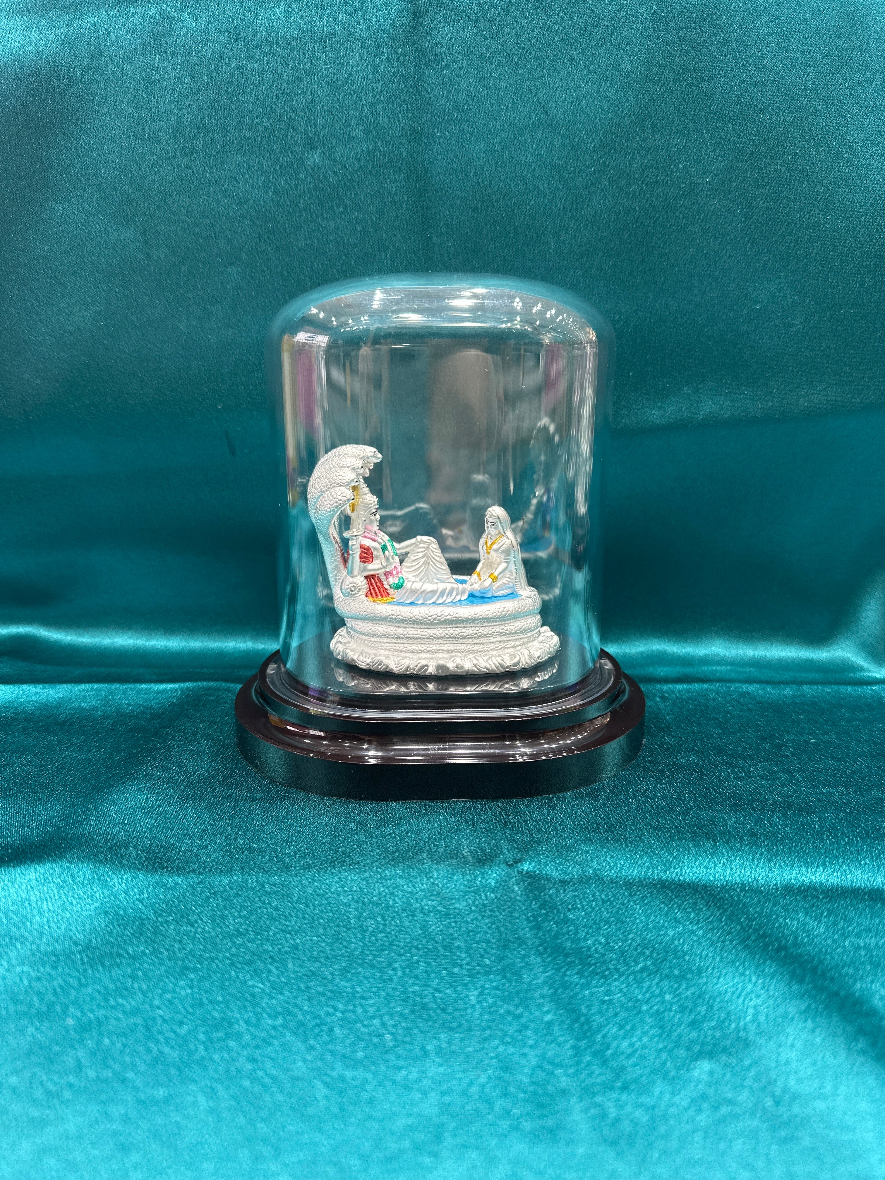 Pure Silver Vishnu Lakshmi Ji Idol (Murti)