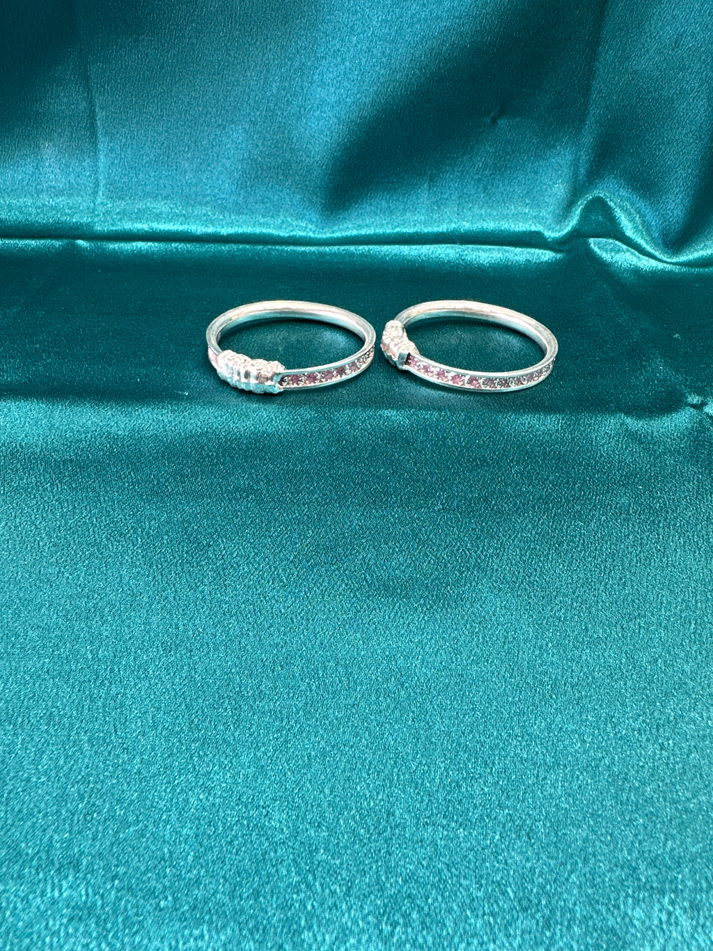 Fancy Silver baby bangles
