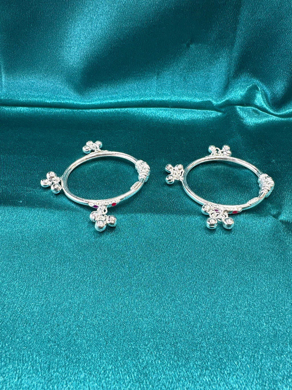 Fancy Silver baby bangles