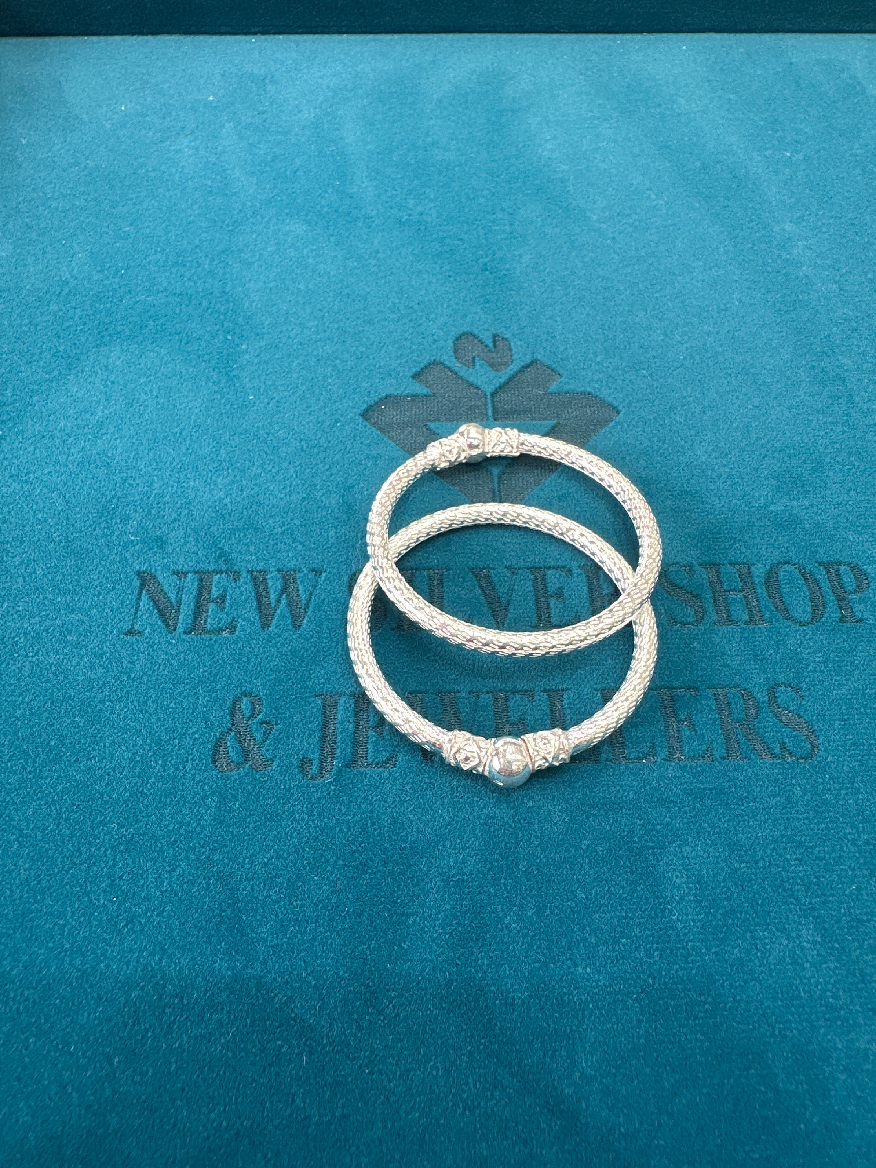 Fancy Silver baby bangles
