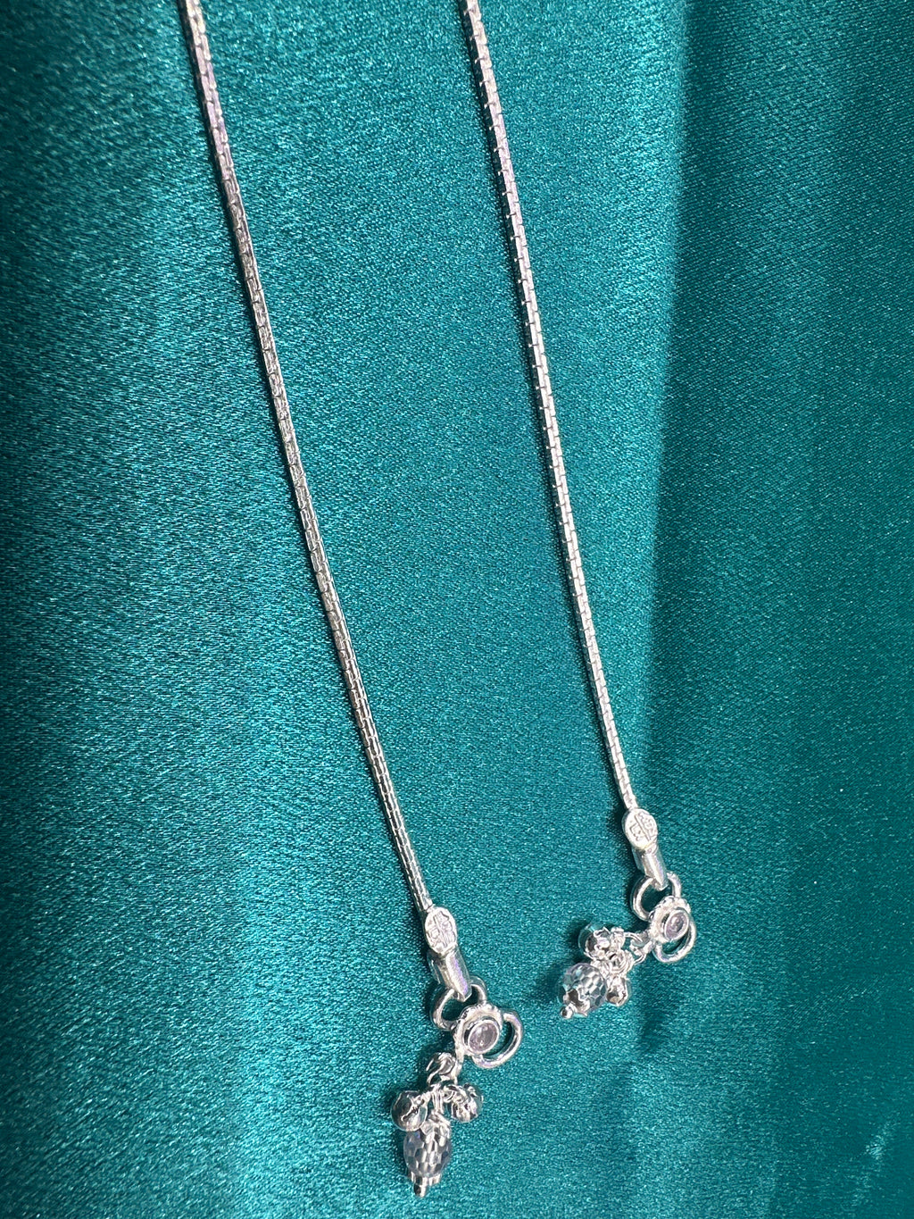 Fancy Silver baby anklet(Size: 12-13 year old)