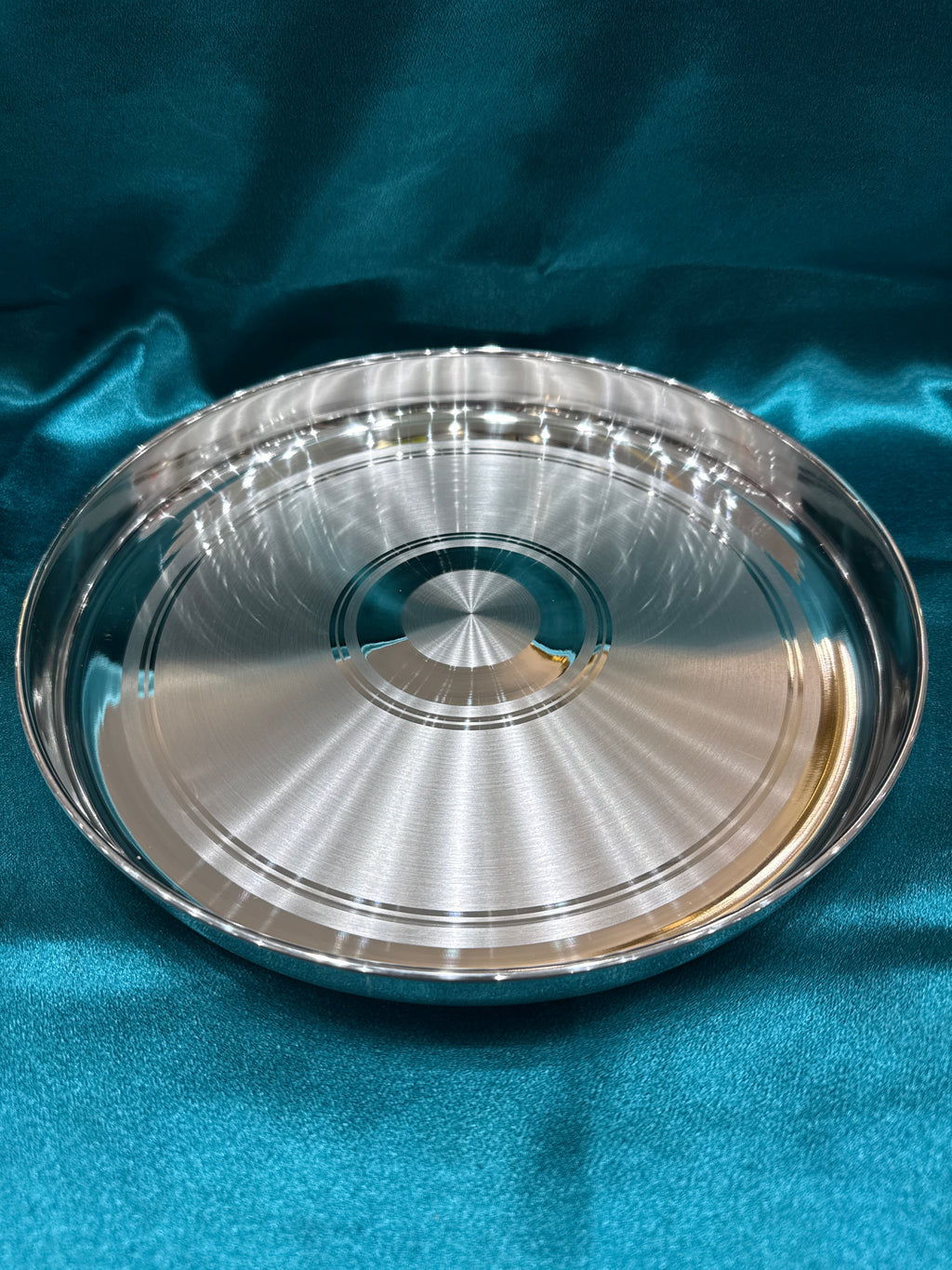 Plain Silver Thali (10 inch)