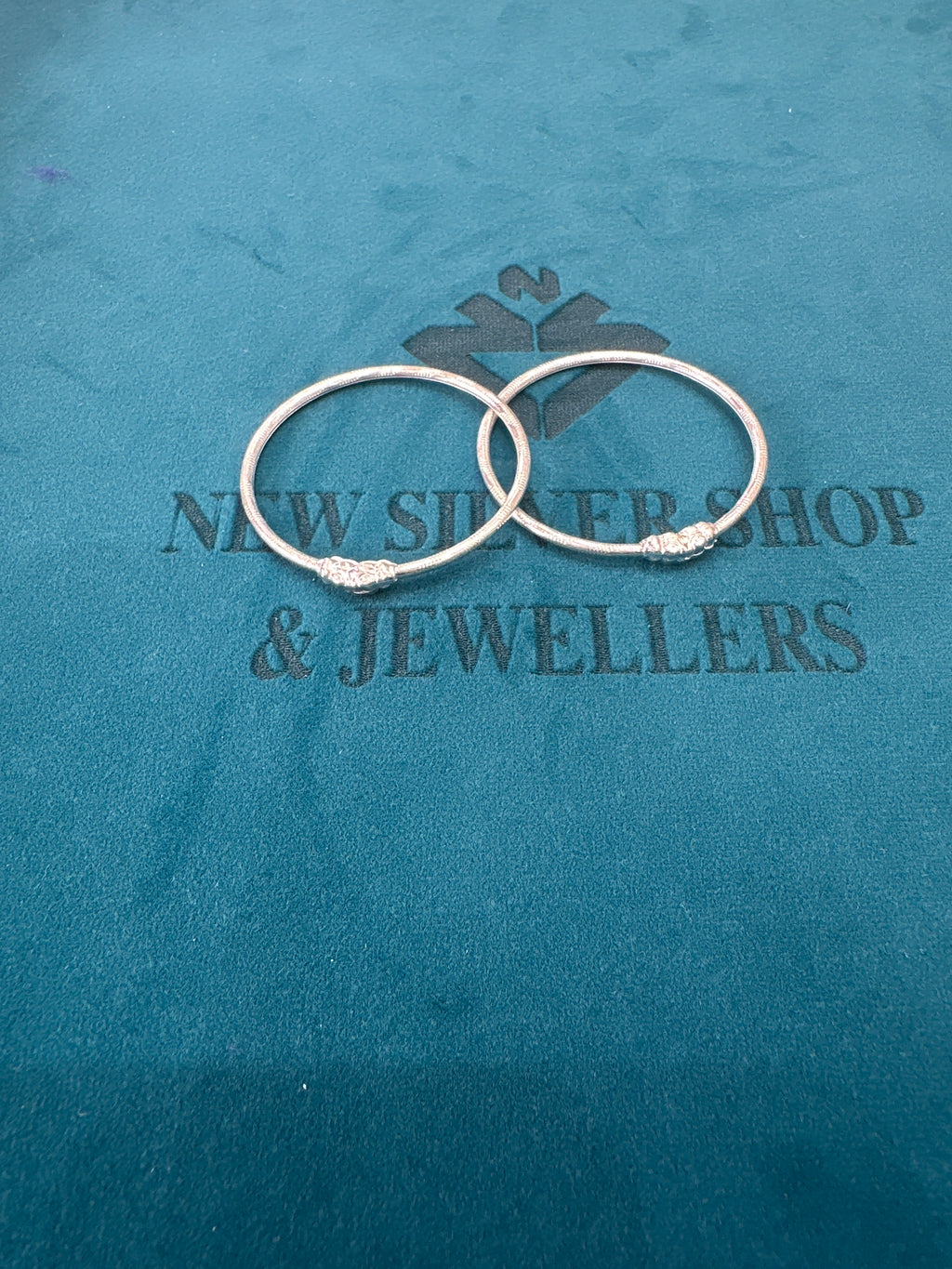 Fancy Silver baby bangles