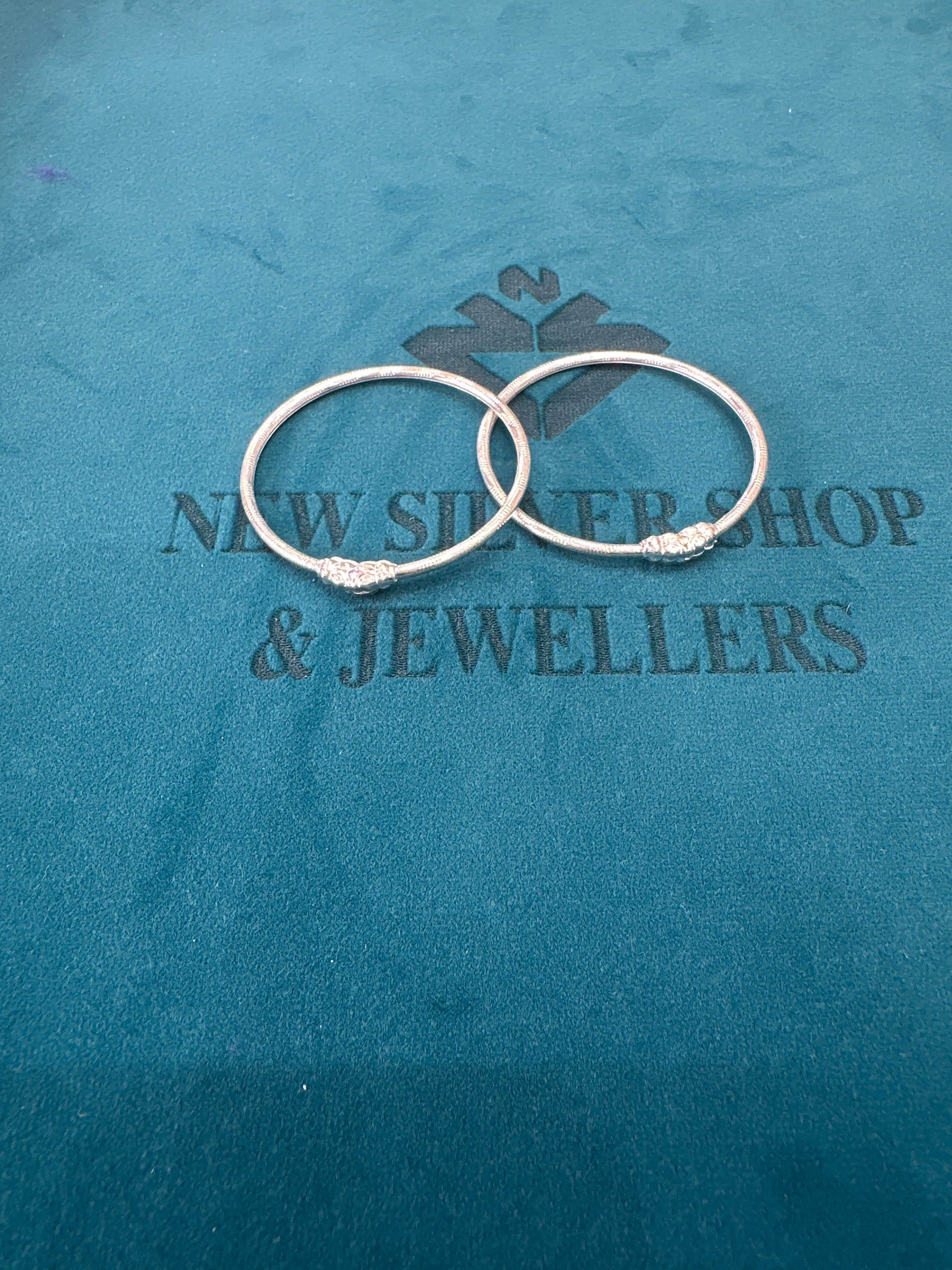 Fancy Silver baby bangles
