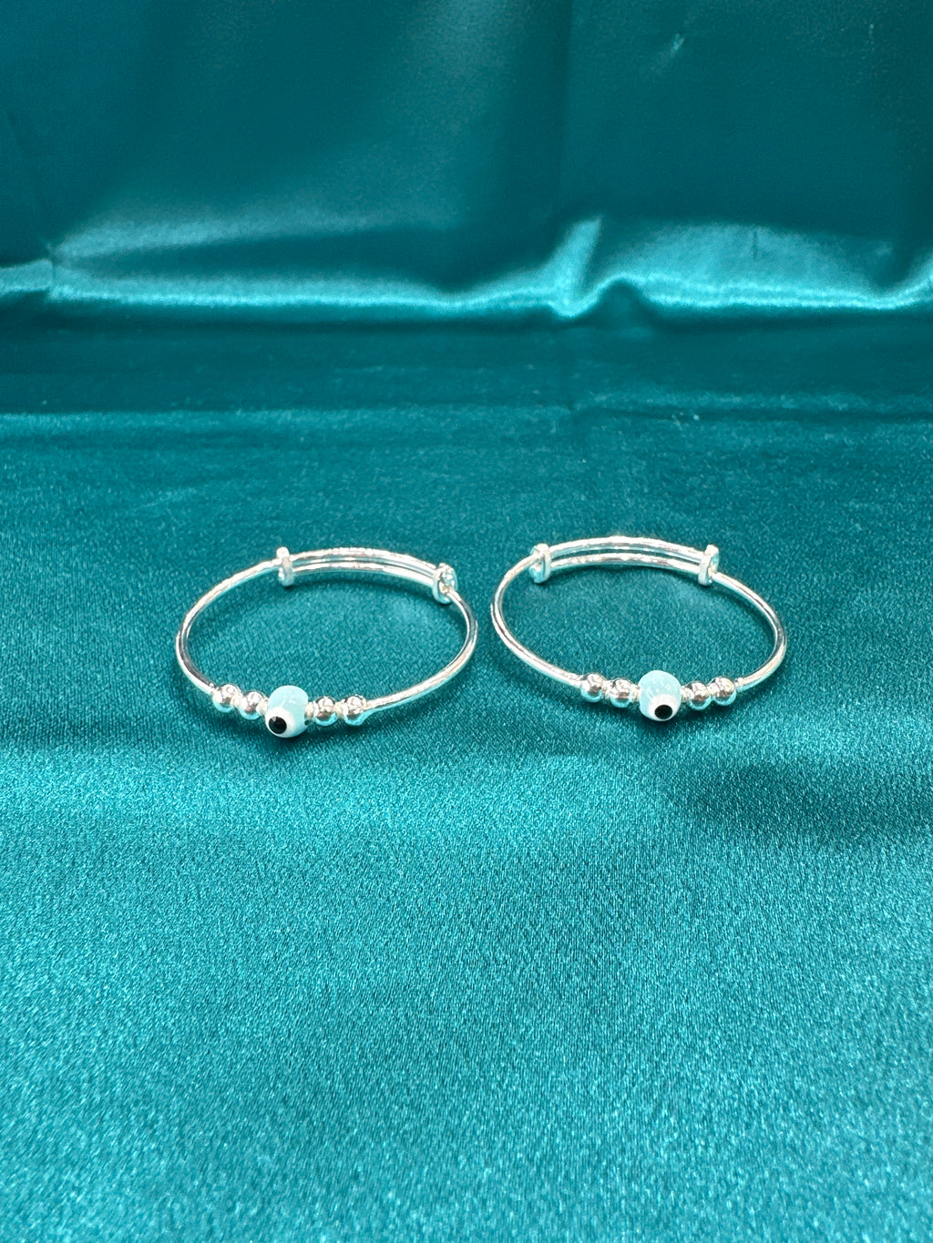Fancy Silver baby bangles