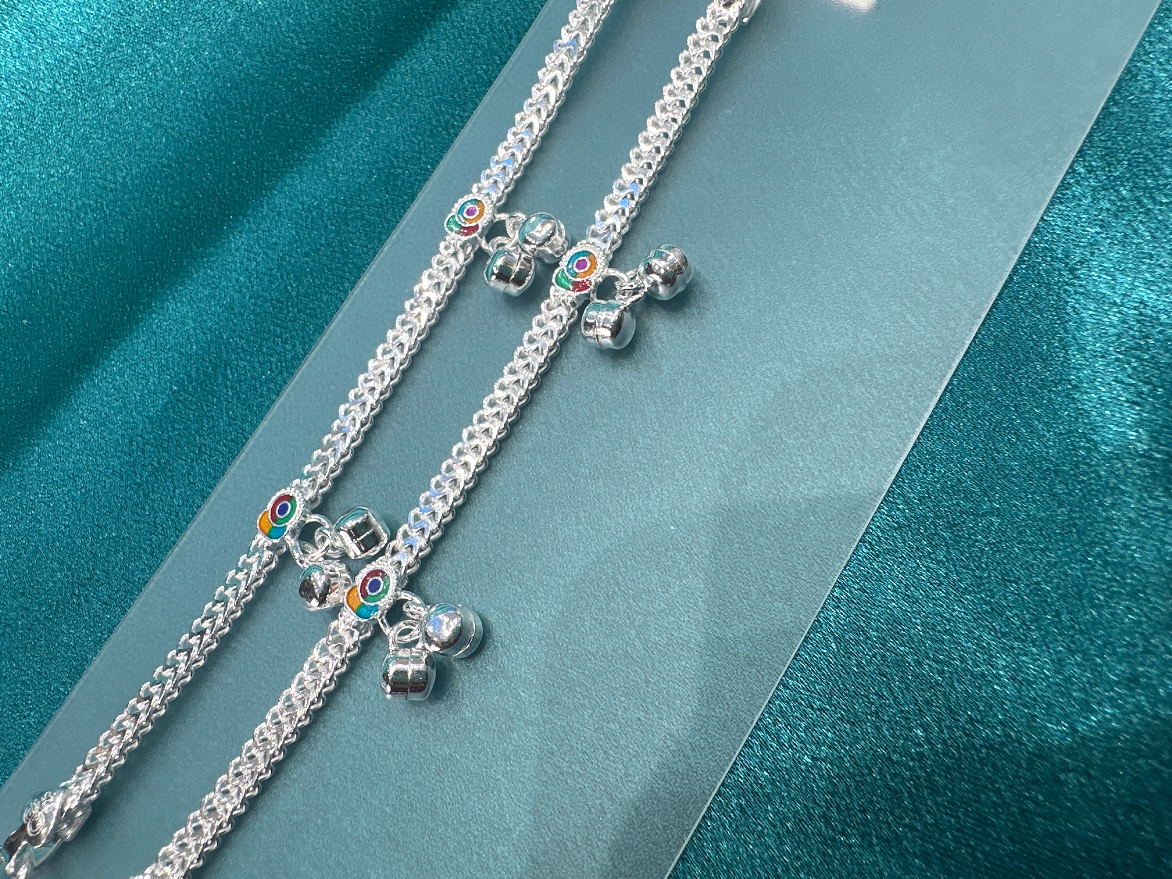 Fancy Silver baby anklet(Size: newborn - 1 year old)