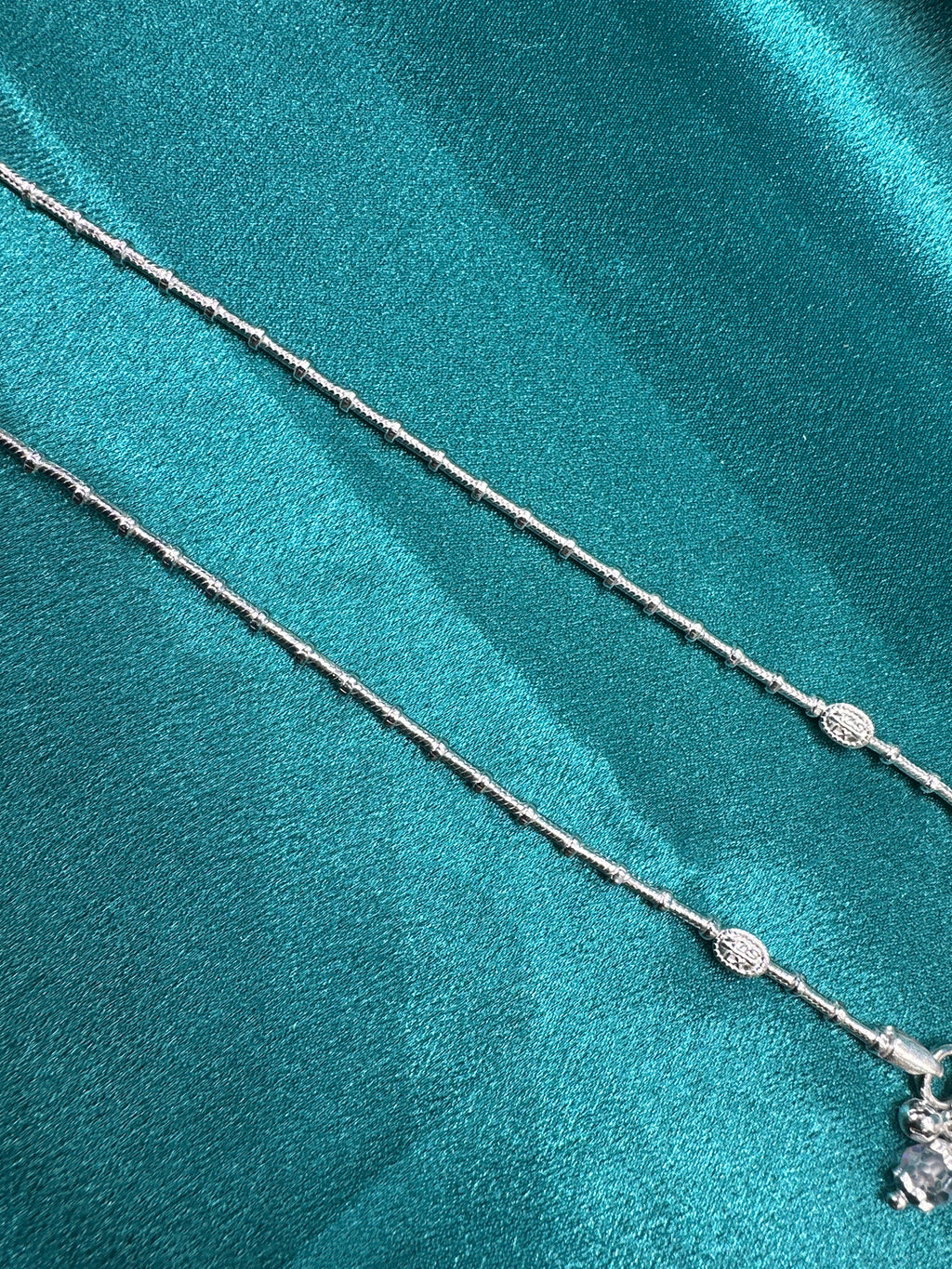 Fancy Silver baby anklet(Size: 12-13 year old)