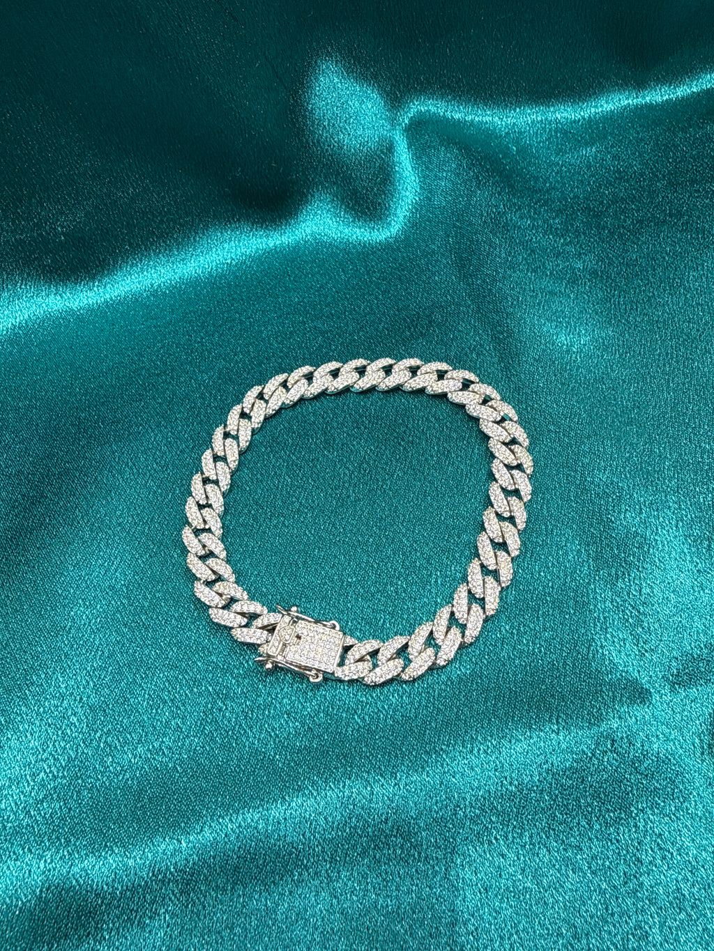 Men’s iced out silver 925 bracelet w/ CZ diamonds (8mm)