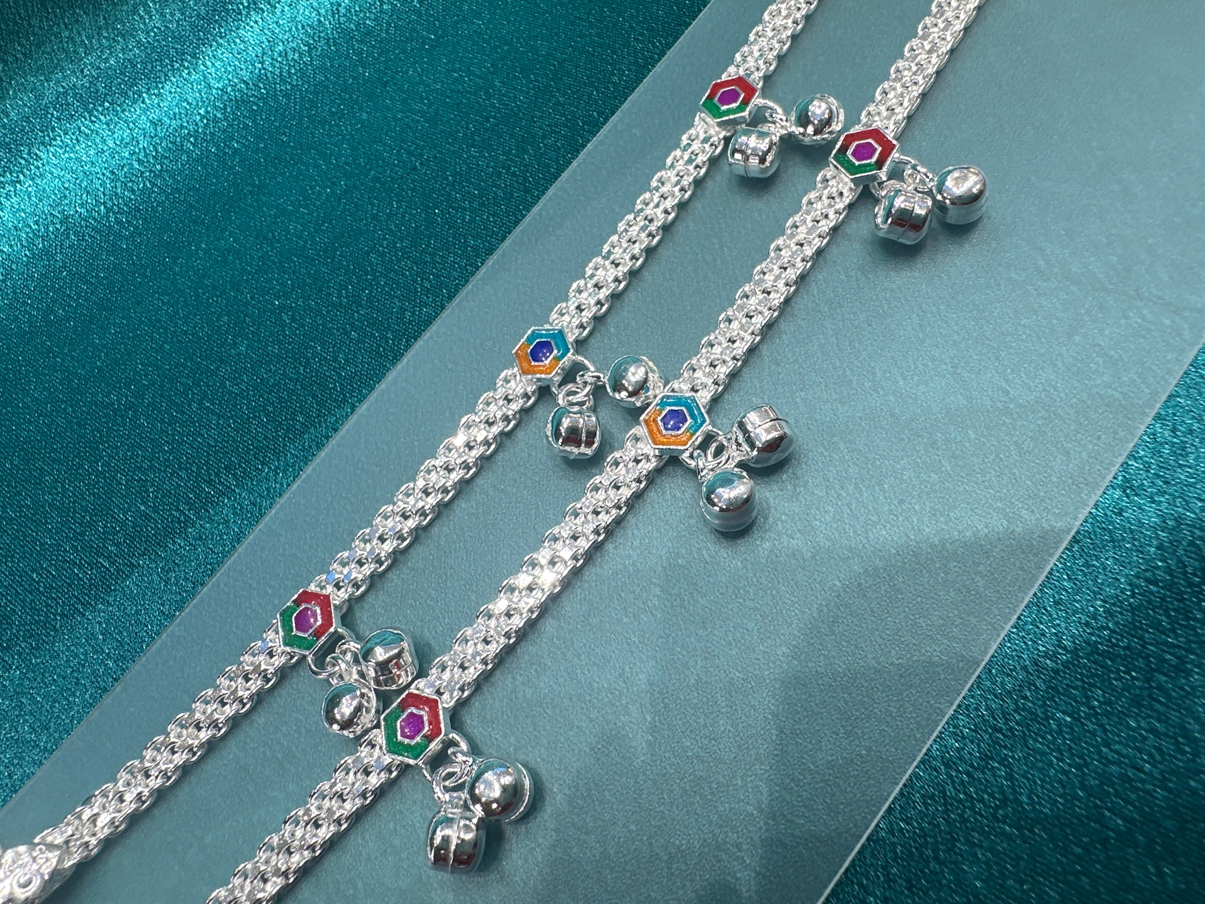 Fancy Silver baby anklet(Size: 2-3 year old)