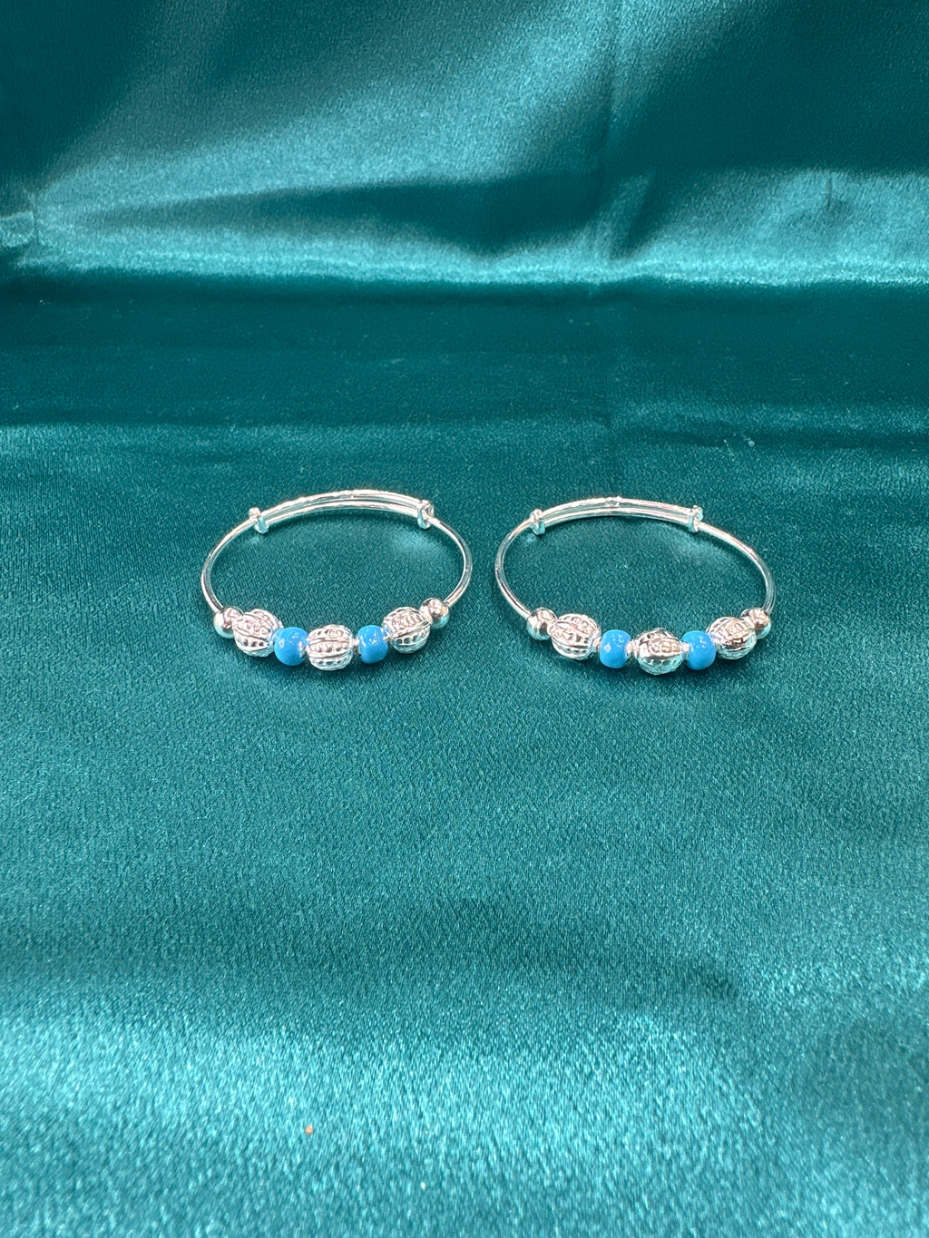 Fancy Silver baby bangles
