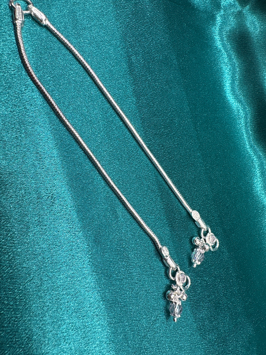 Fancy Silver baby anklet(Size: 2-3 year old)