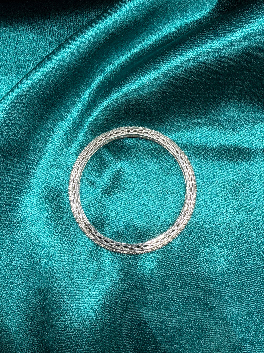 Designer Silver Bangle (Single)