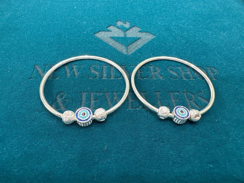 Fancy Silver baby bangles