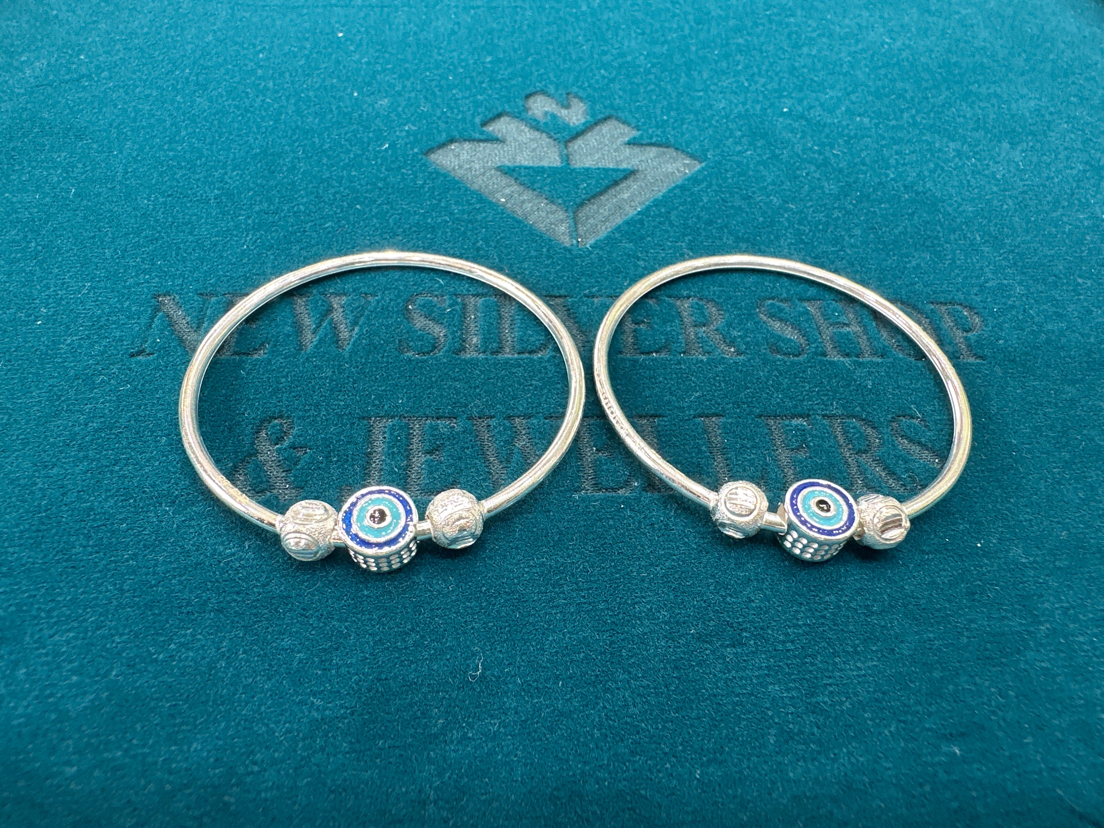 Fancy Silver baby bangles