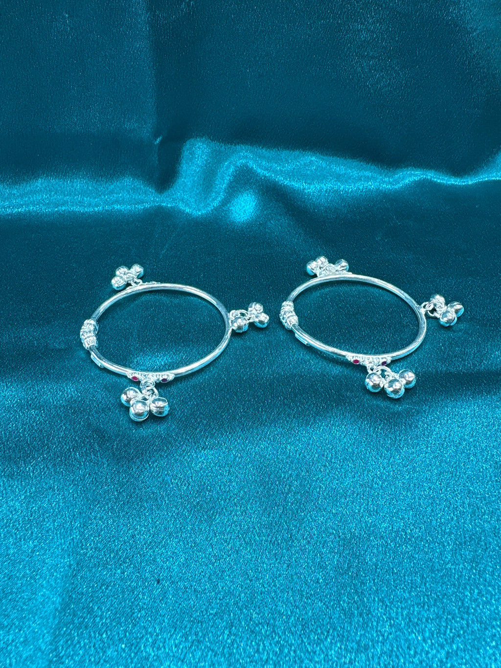 Fancy Silver baby bangles