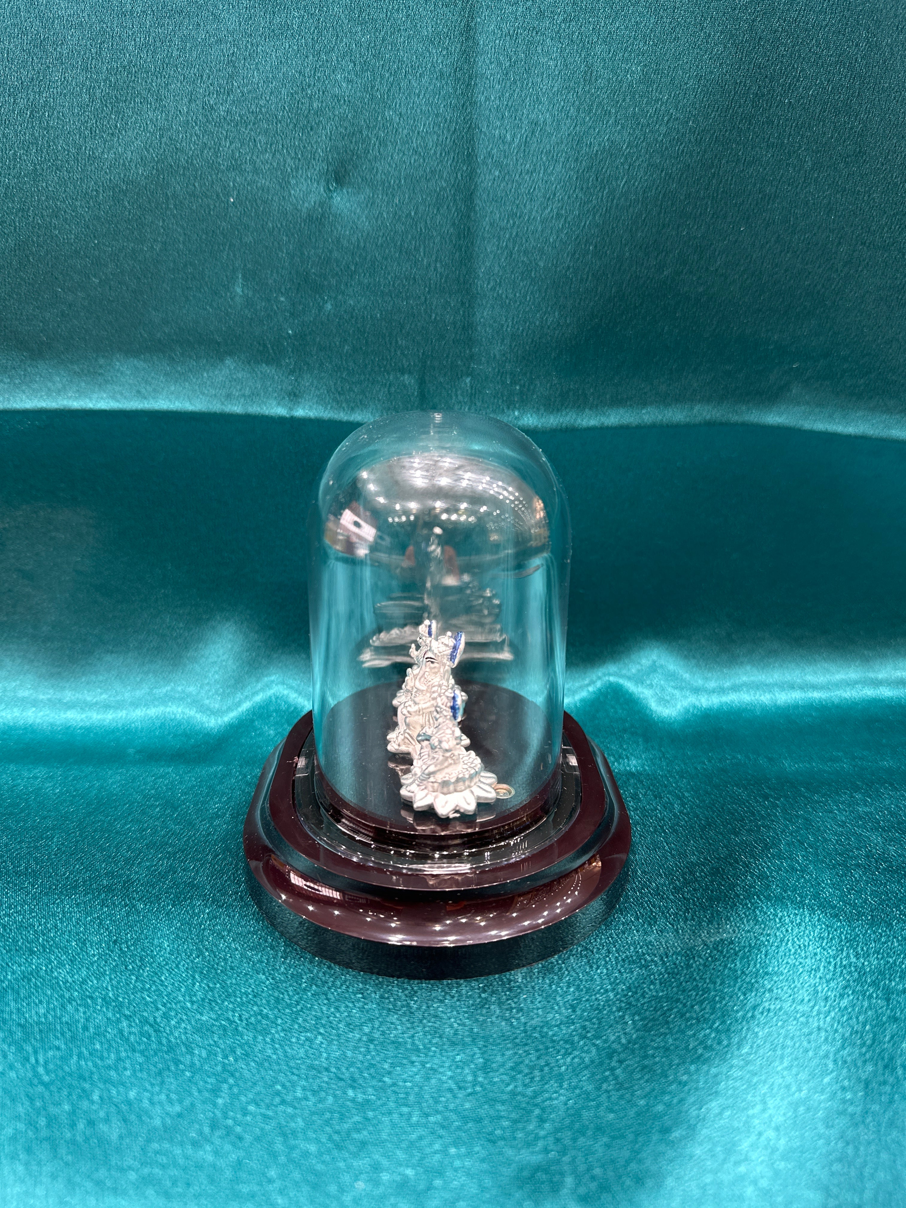 Pure Silver Lakshmi GaneshSaraswati ji Idol (Murti)