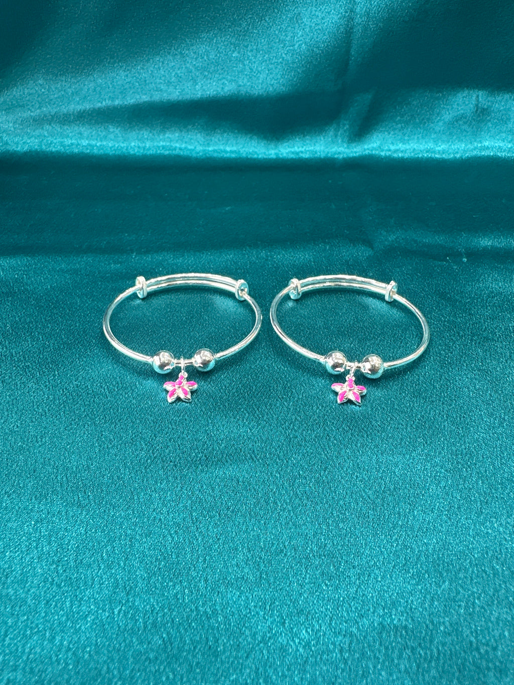 Fancy Silver baby bangles