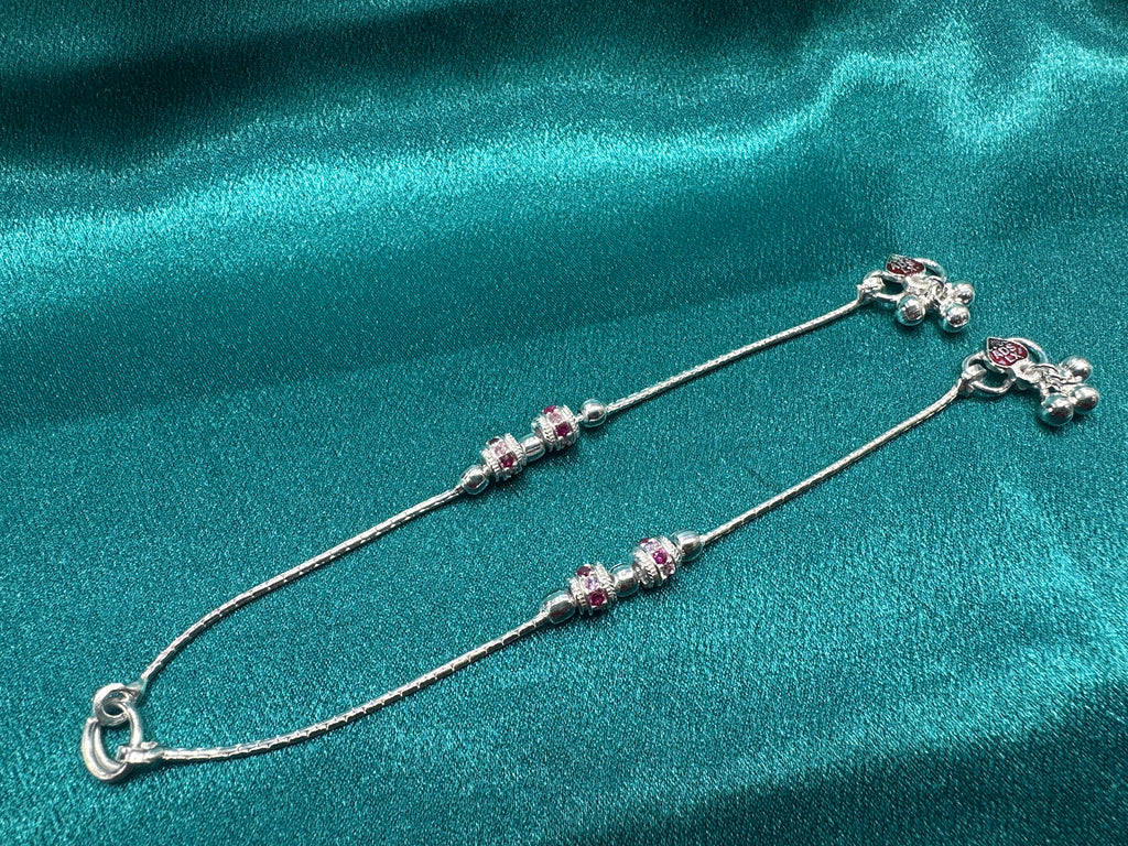Fancy Silver baby anklet(Size: 2-3 year old)