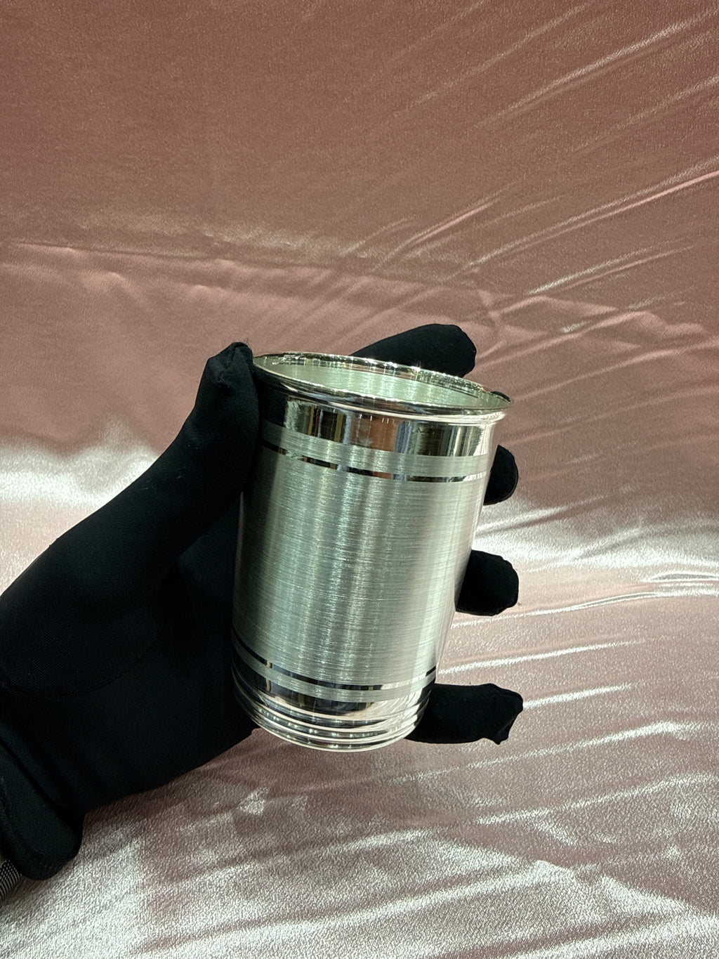 Medium weight plain silver glass