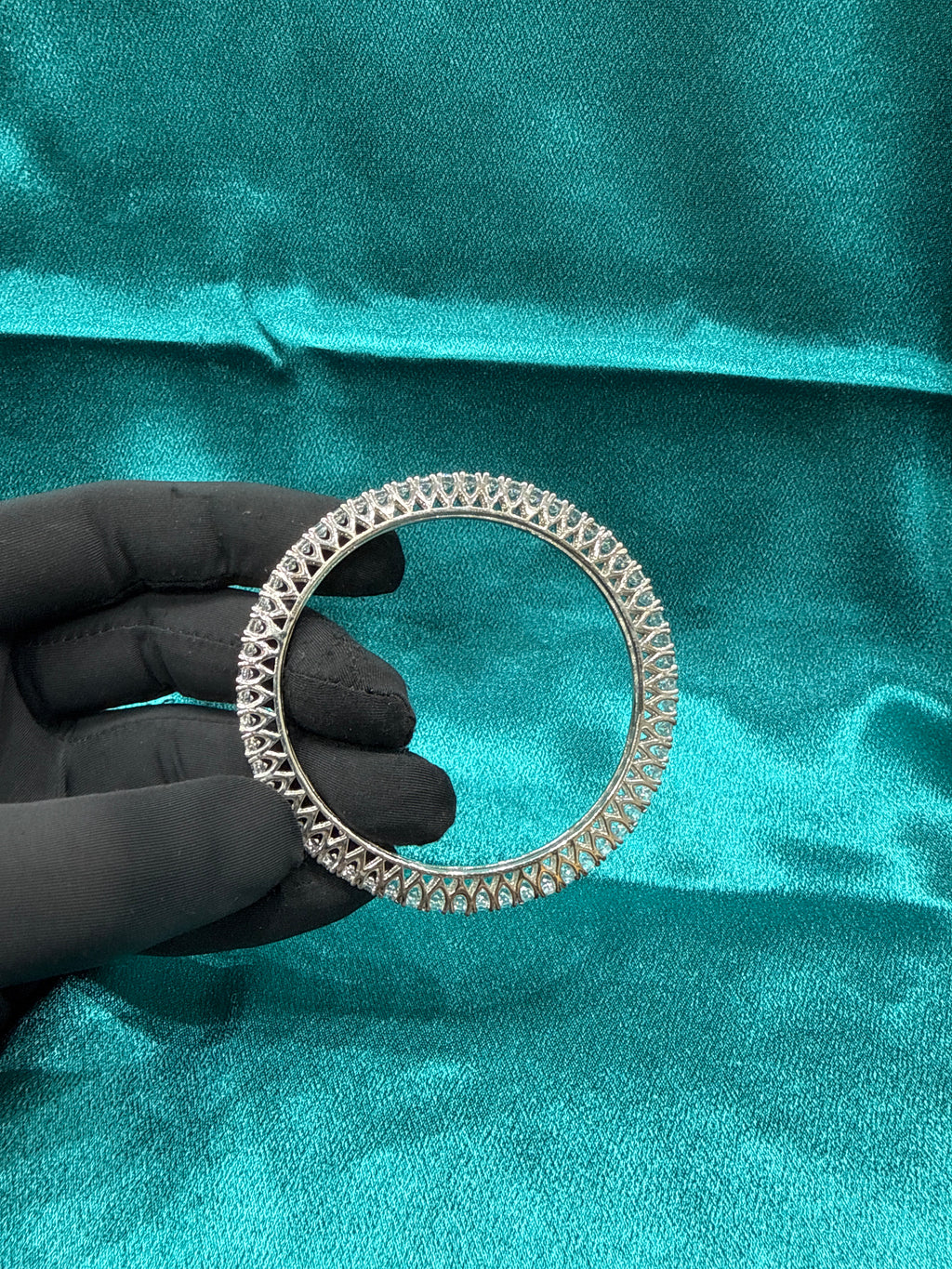 Designer Silver Bangle (Single)