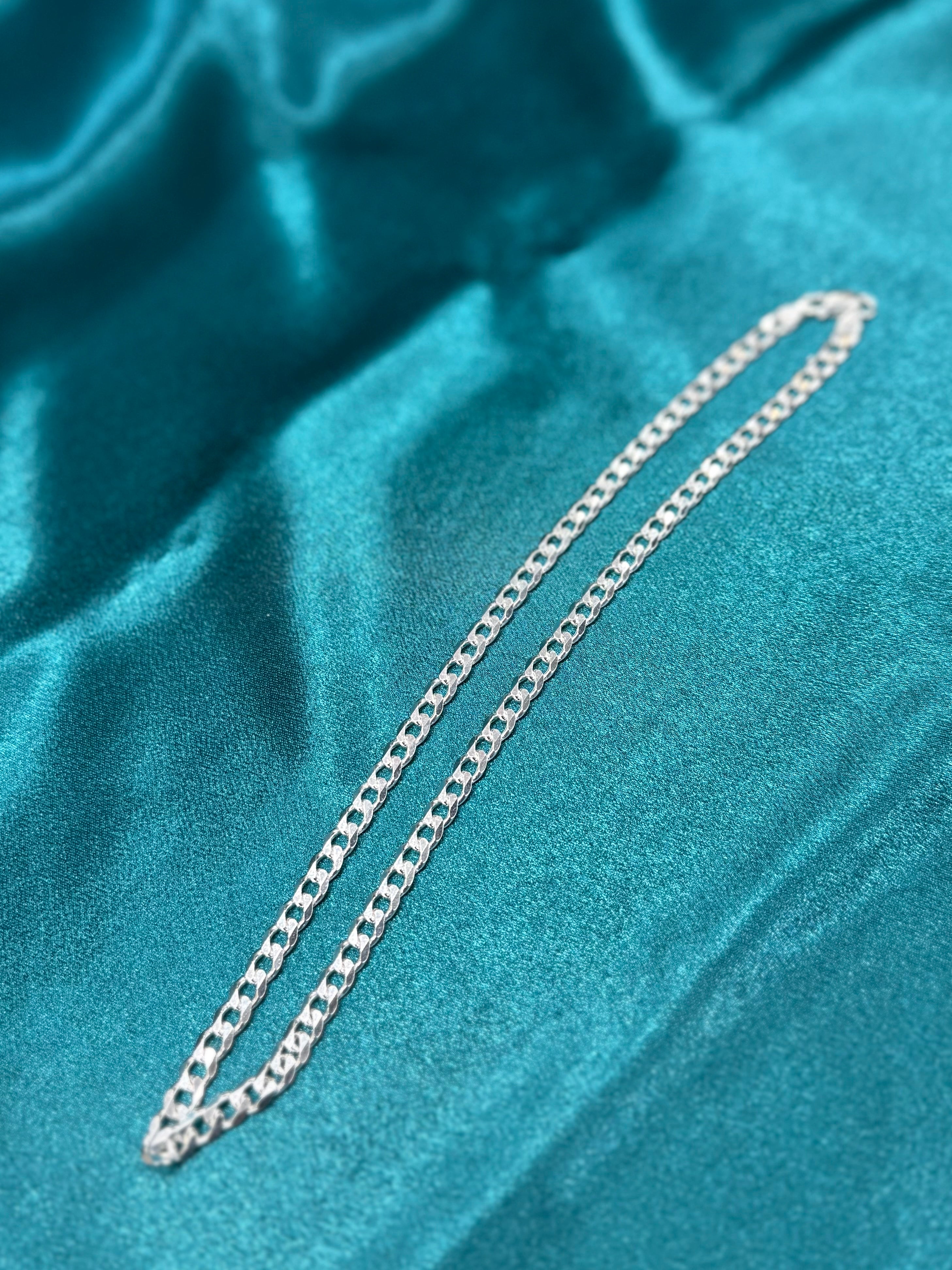 6mm Cuban link silver chain