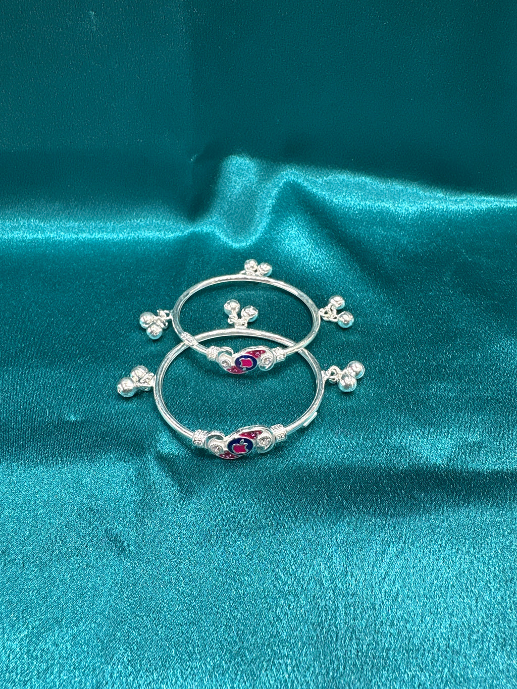 Fancy Silver baby bangles