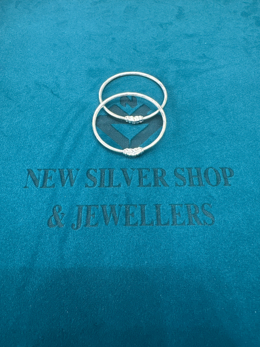Fancy Silver baby bangles