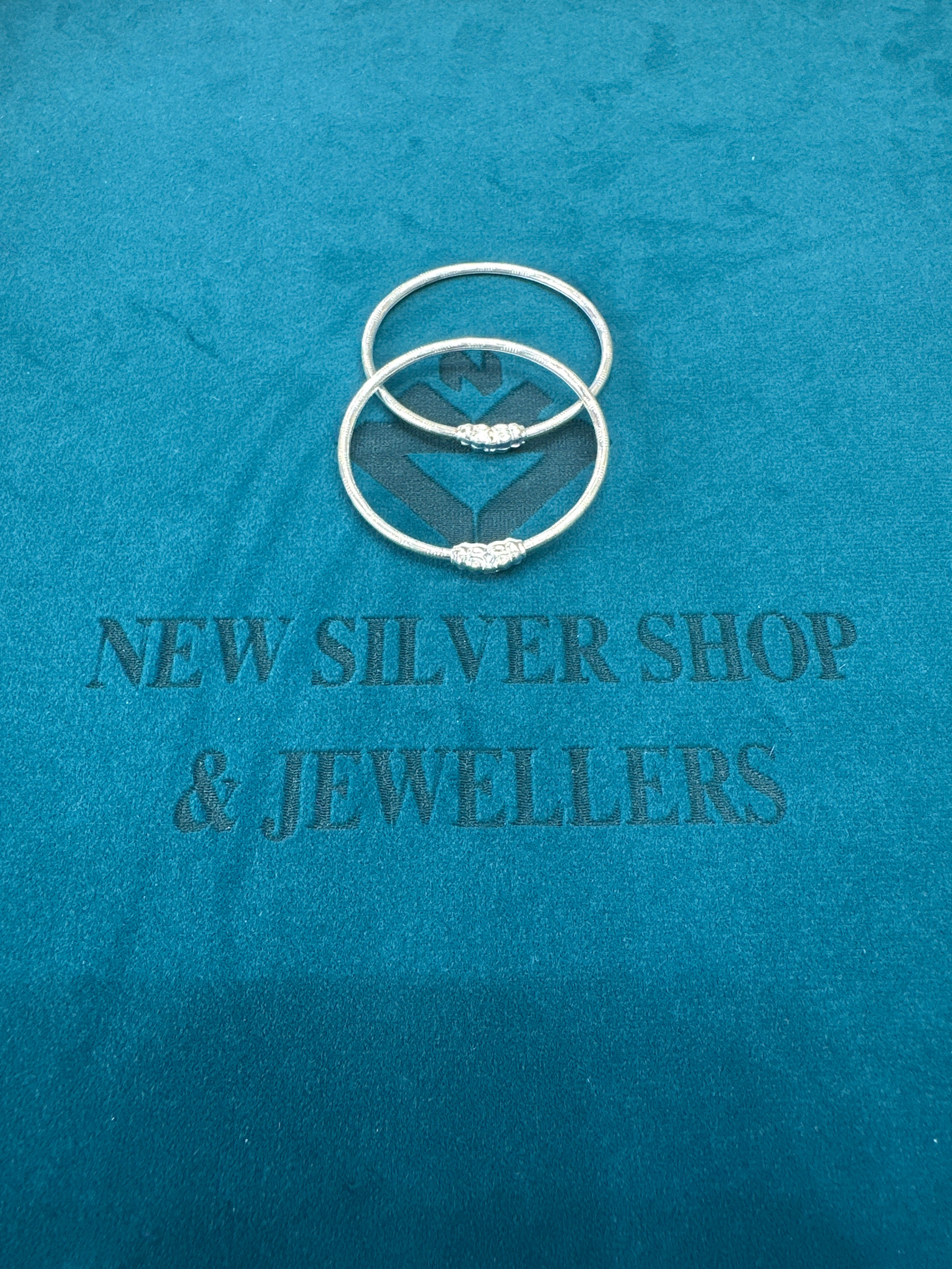 Fancy Silver baby bangles