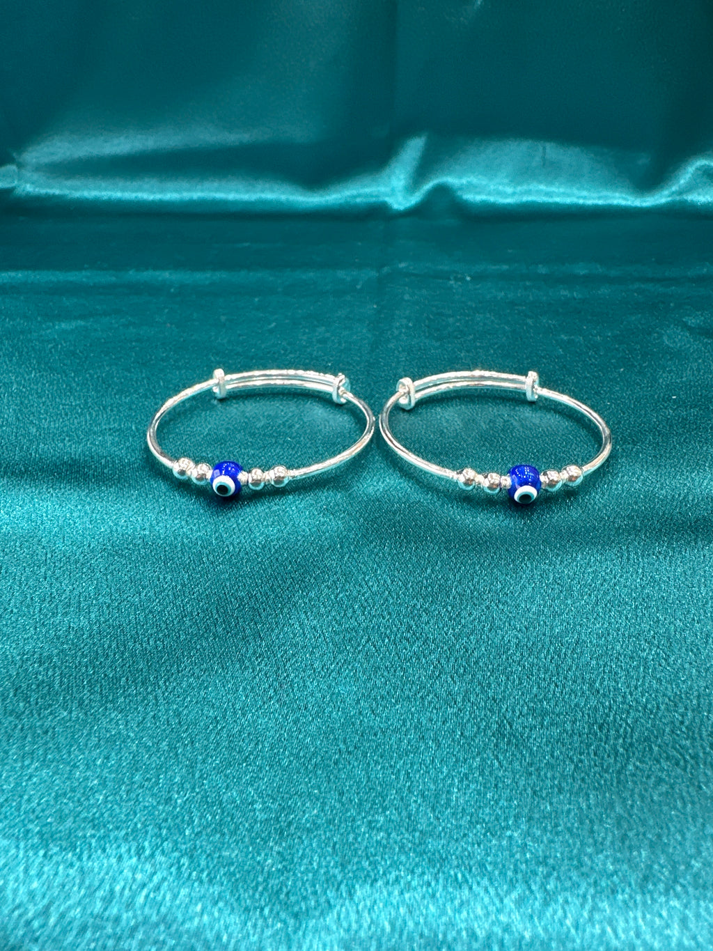 Fancy Silver baby bangles